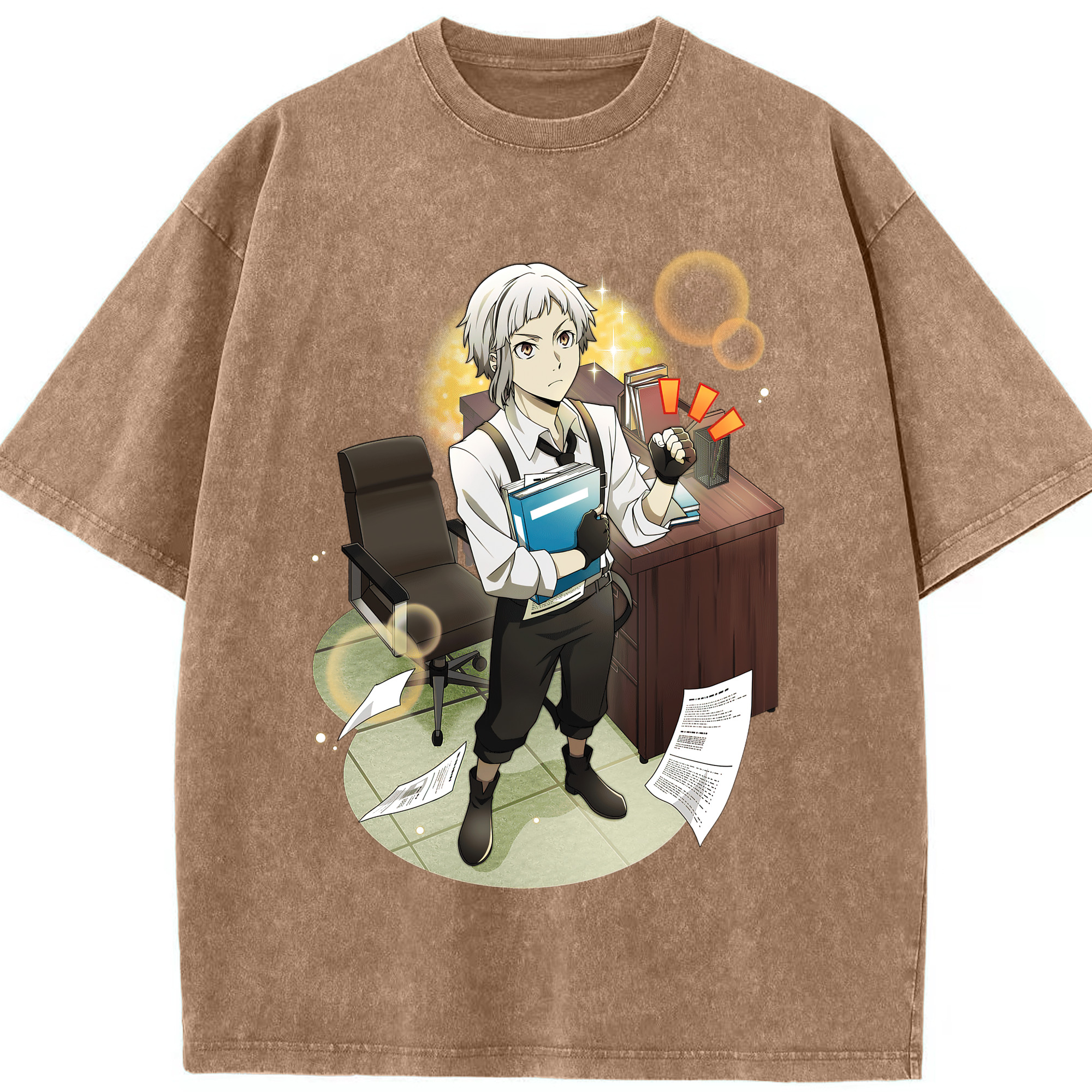 （画像用） 文豪ストレイドッグス Bungo Stray Dogs 綿100% ヴィンテージ風 半袖Tシャツ（フロントプリント）