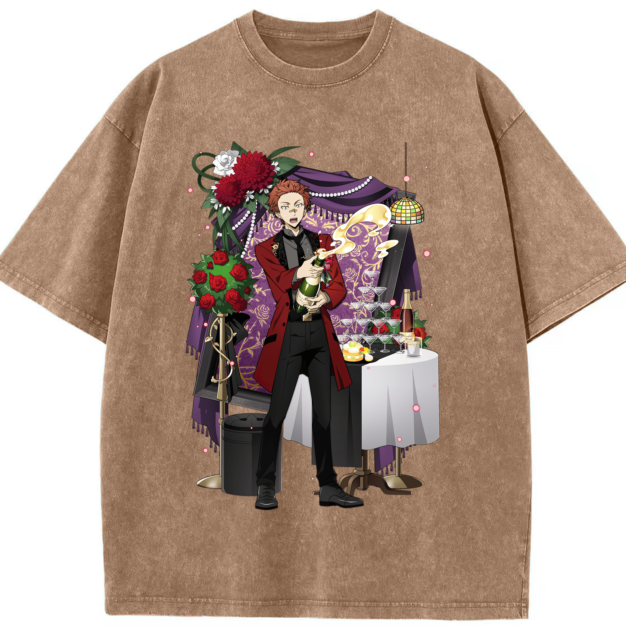 （画像用） 文豪ストレイドッグス Bungo Stray Dogs 綿100% ヴィンテージ風 半袖Tシャツ（フロントプリント）