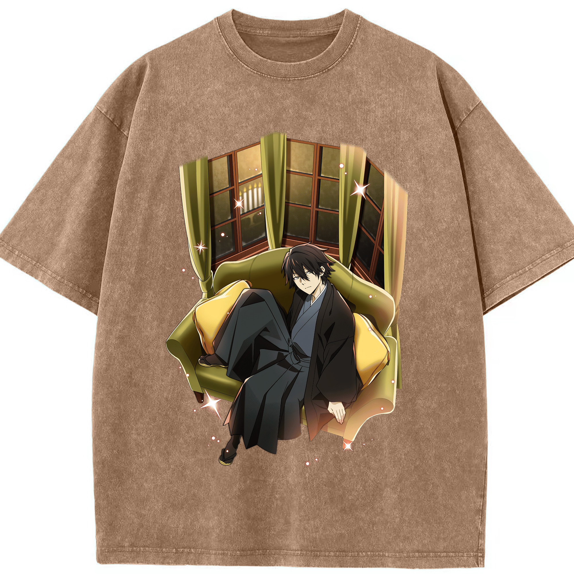 （画像用） 文豪ストレイドッグス Bungo Stray Dogs 綿100% ヴィンテージ風 半袖Tシャツ（フロントプリント）