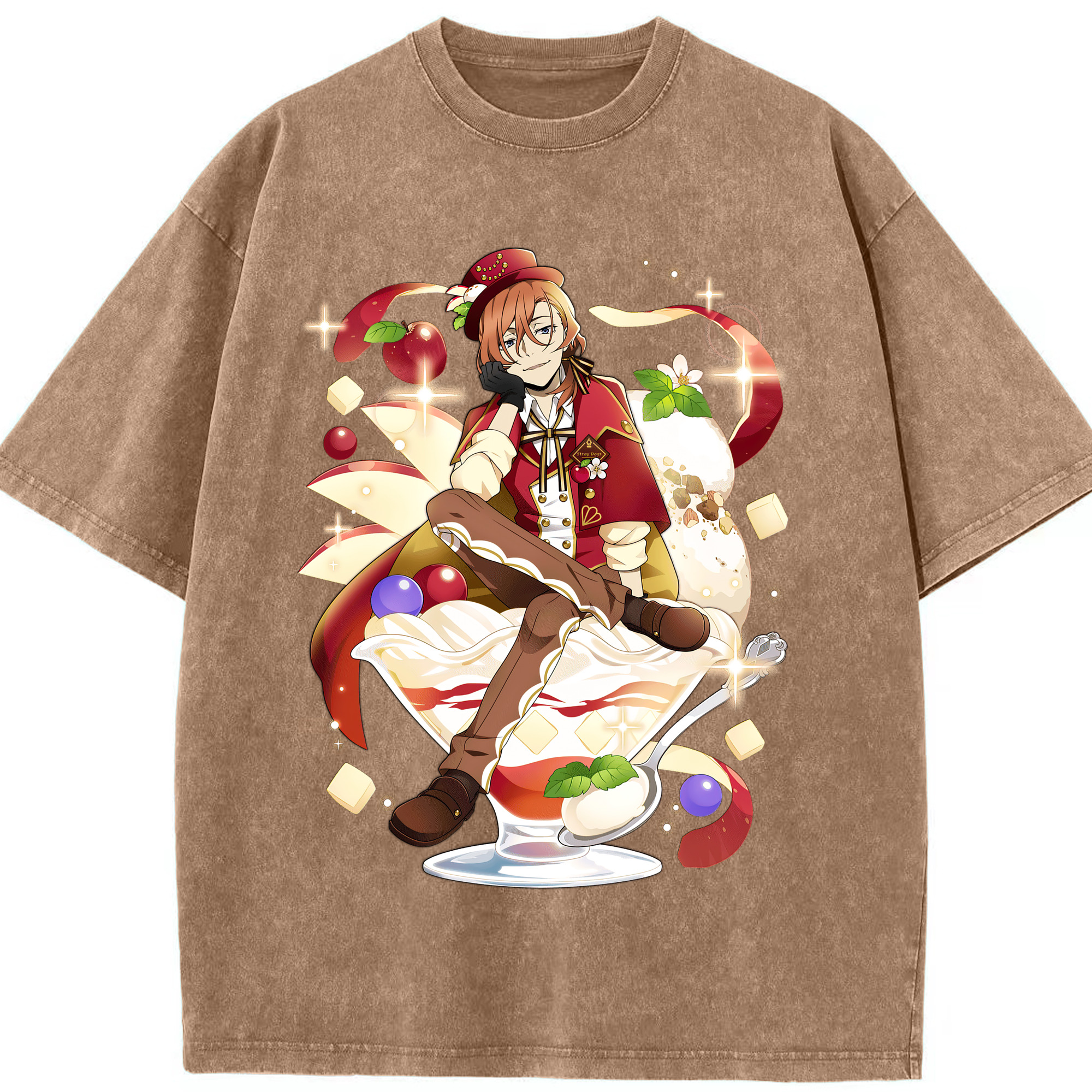 （画像用） 文豪ストレイドッグス Bungo Stray Dogs 綿100% ヴィンテージ風 半袖Tシャツ（フロントプリント）