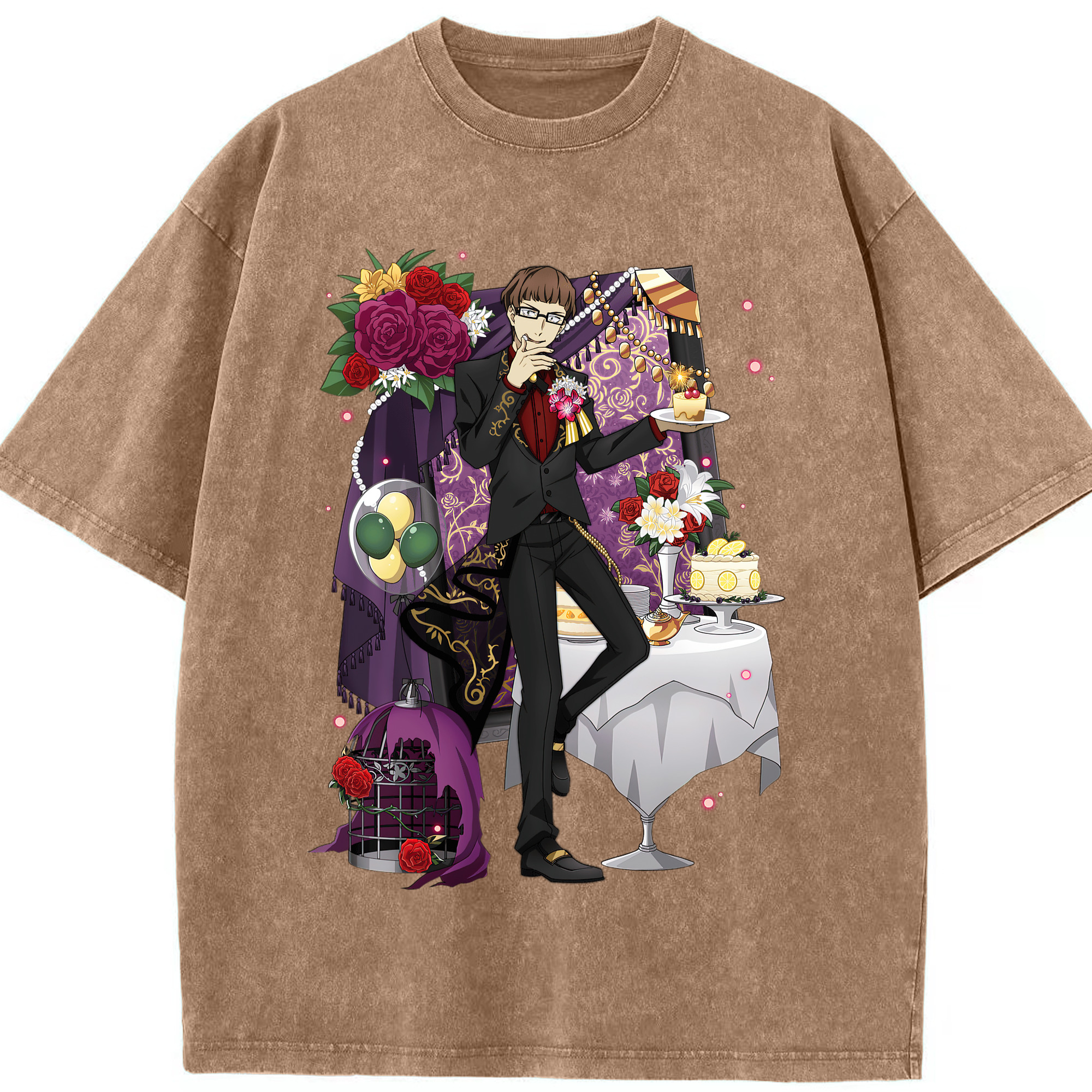 （画像用） 文豪ストレイドッグス Bungo Stray Dogs 綿100% ヴィンテージ風 半袖Tシャツ（フロントプリント）