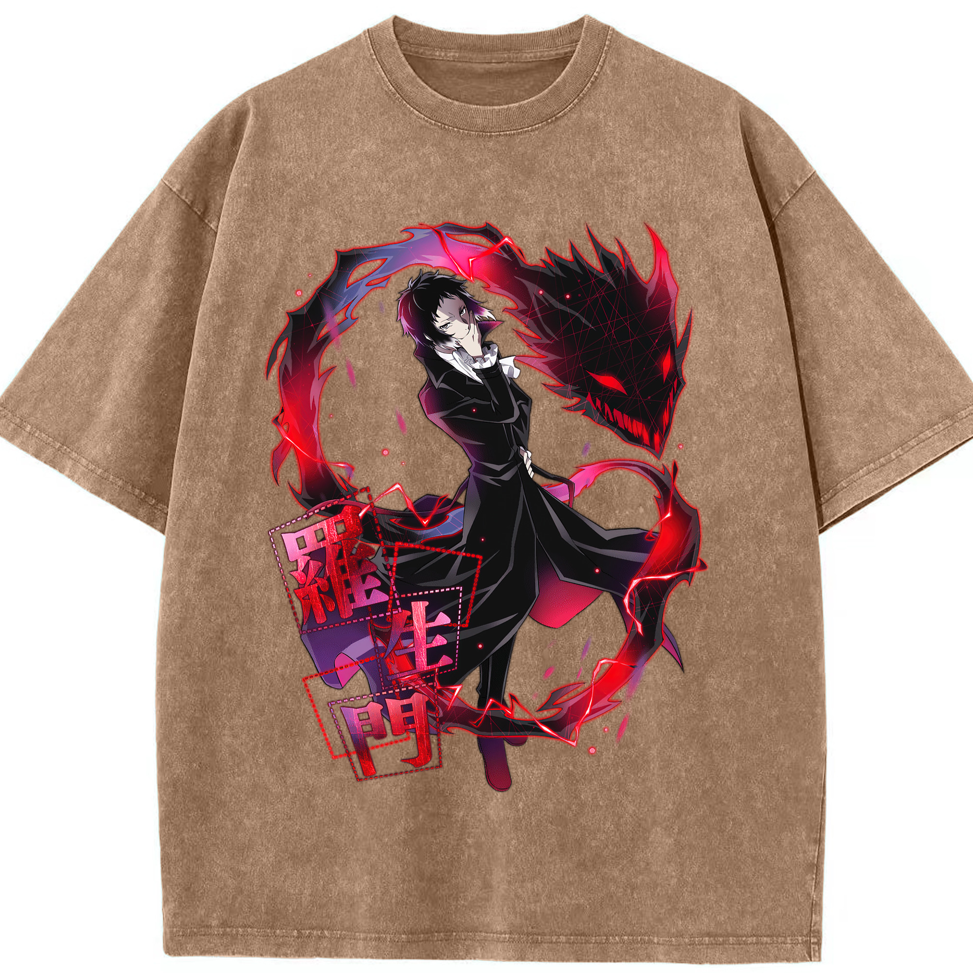（画像用） 文豪ストレイドッグス Bungo Stray Dogs 綿100% ヴィンテージ風 半袖Tシャツ（フロントプリント）
