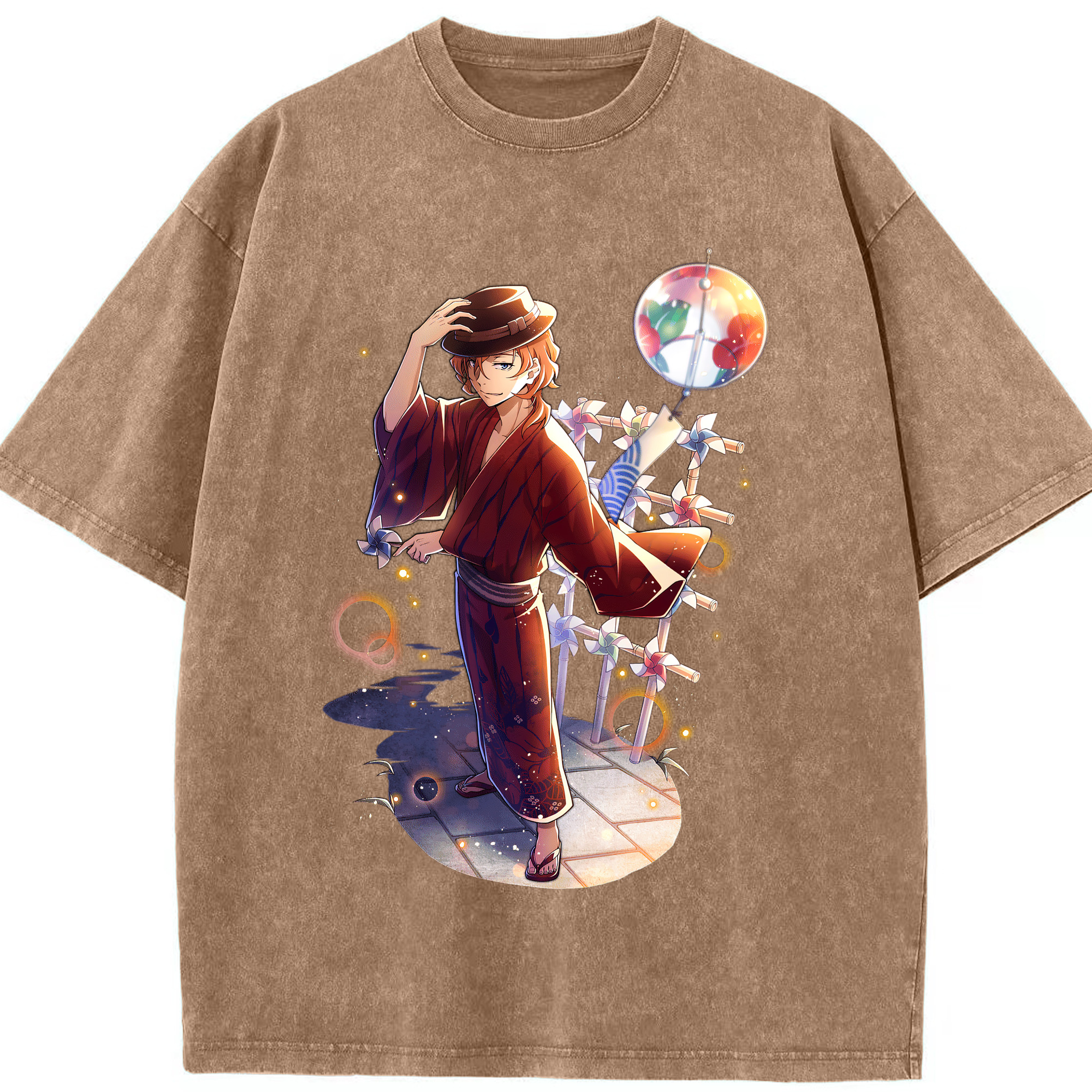 （画像用） 文豪ストレイドッグス Bungo Stray Dogs 綿100% ヴィンテージ風 半袖Tシャツ（フロントプリント）