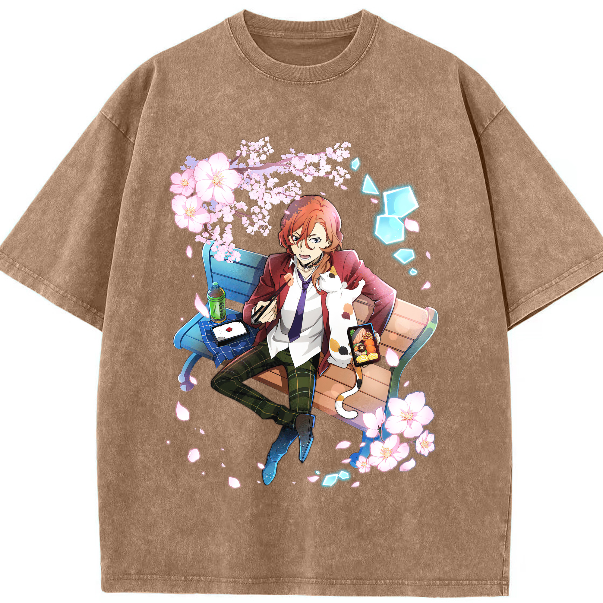 （画像用） 文豪ストレイドッグス Bungo Stray Dogs 綿100% ヴィンテージ風 半袖Tシャツ（フロントプリント）