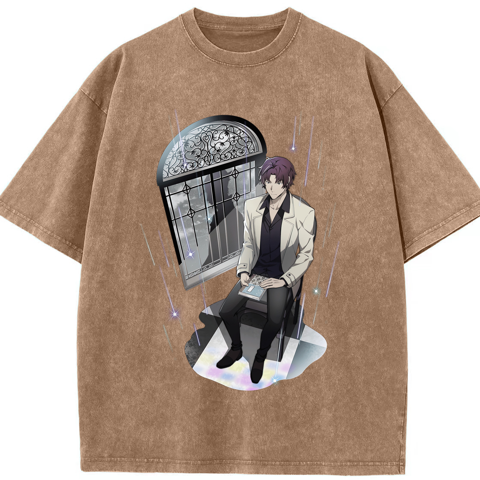 （画像用） 文豪ストレイドッグス Bungo Stray Dogs 綿100% ヴィンテージ風 半袖Tシャツ（フロントプリント）