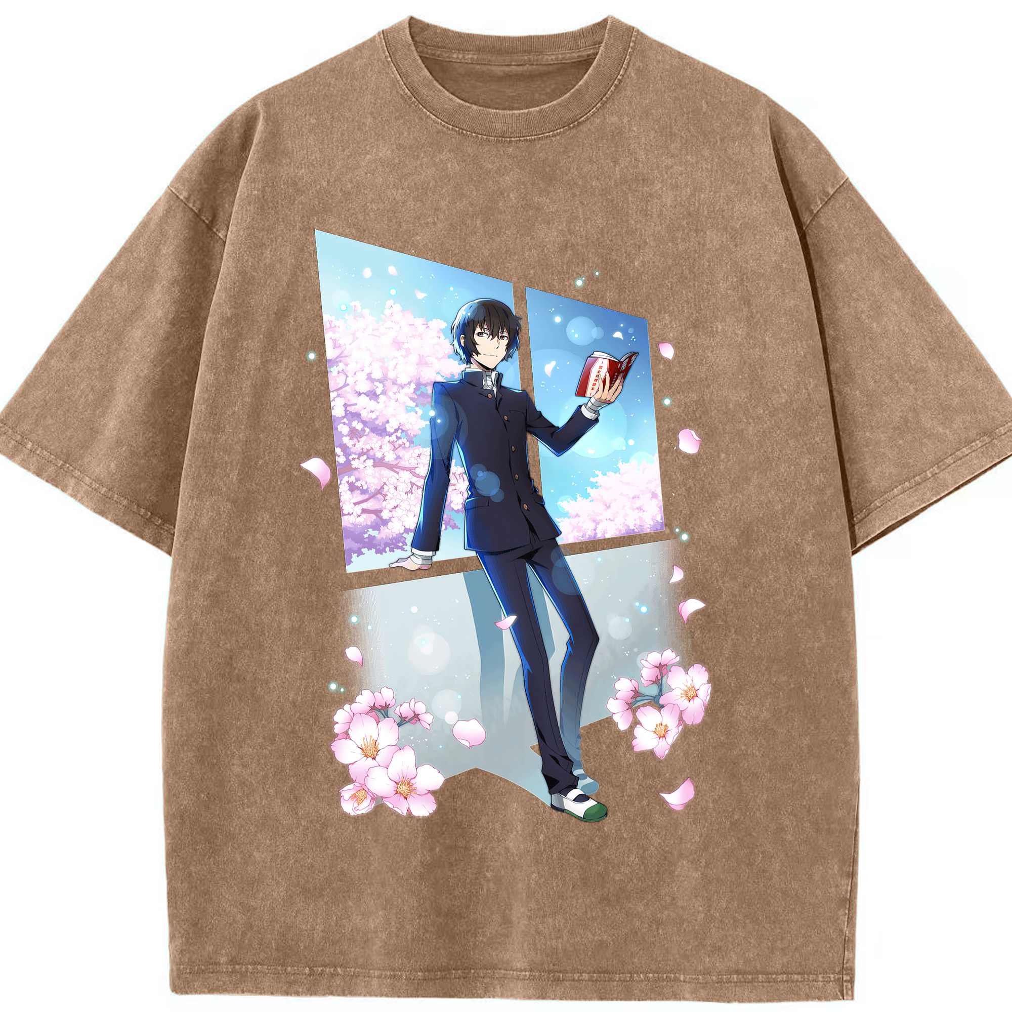 （画像用） 文豪ストレイドッグス Bungo Stray Dogs 綿100% ヴィンテージ風 半袖Tシャツ（フロントプリント）