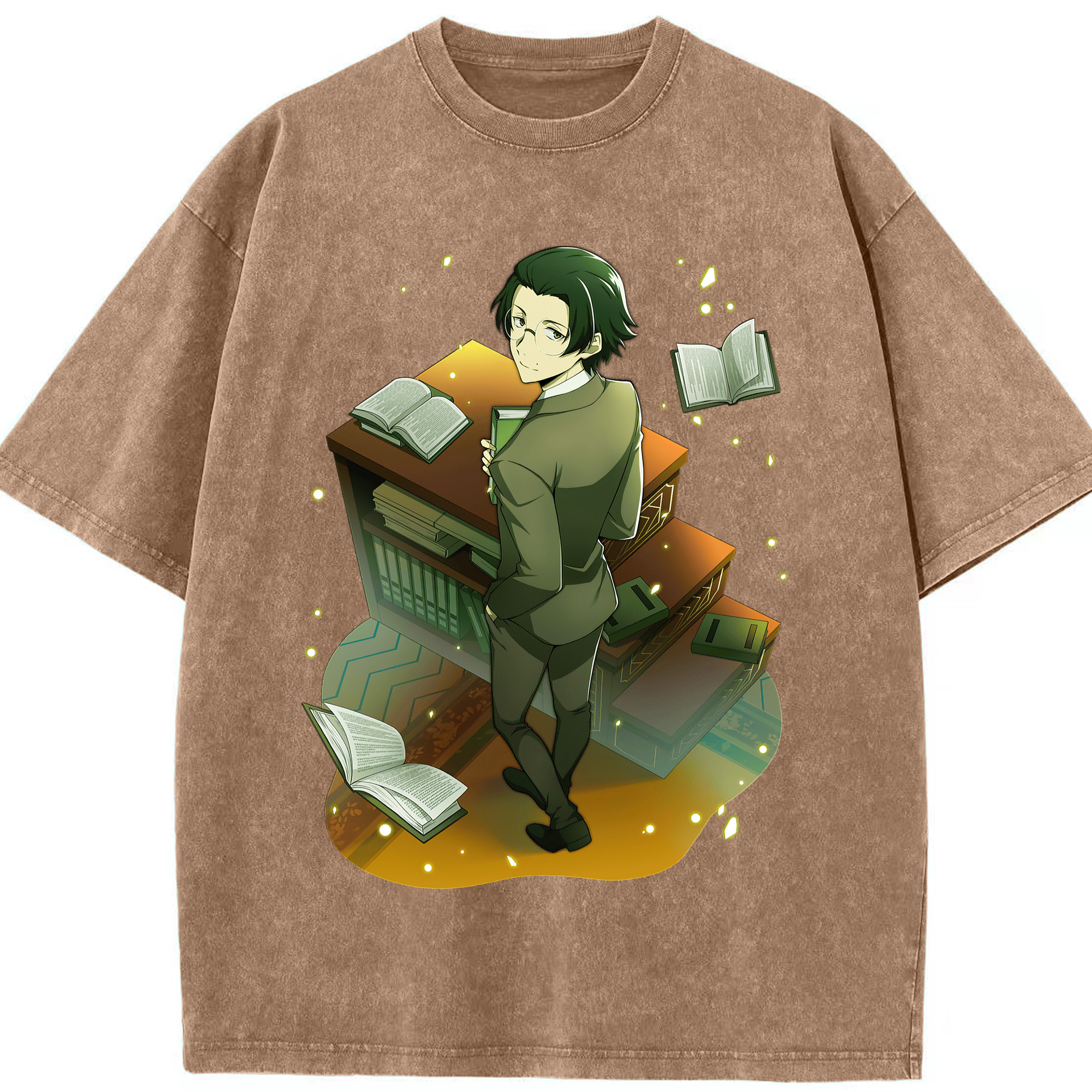 （画像用） 文豪ストレイドッグス Bungo Stray Dogs 綿100% ヴィンテージ風 半袖Tシャツ（フロントプリント）