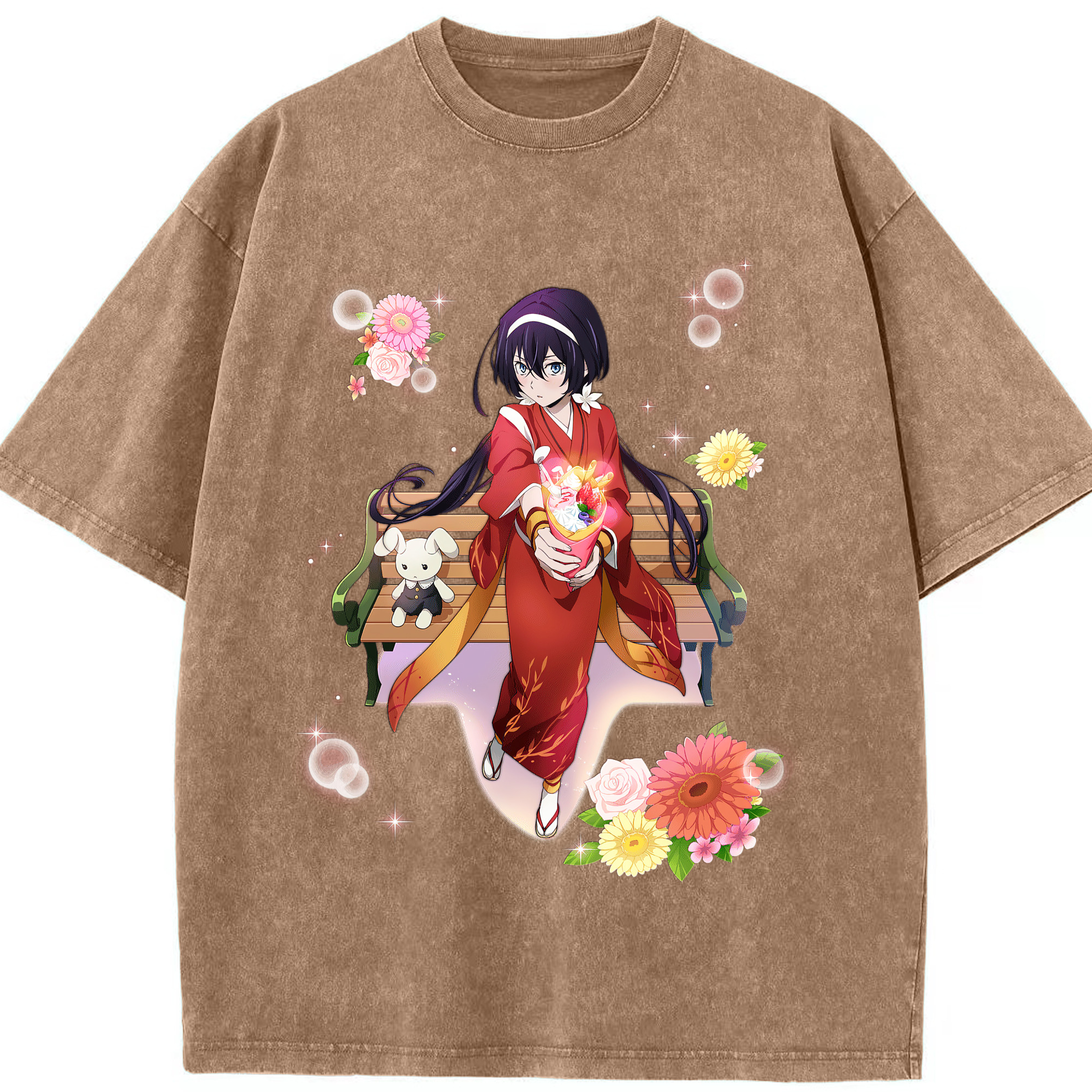 （画像用） 文豪ストレイドッグス Bungo Stray Dogs 綿100% ヴィンテージ風 半袖Tシャツ（フロントプリント）