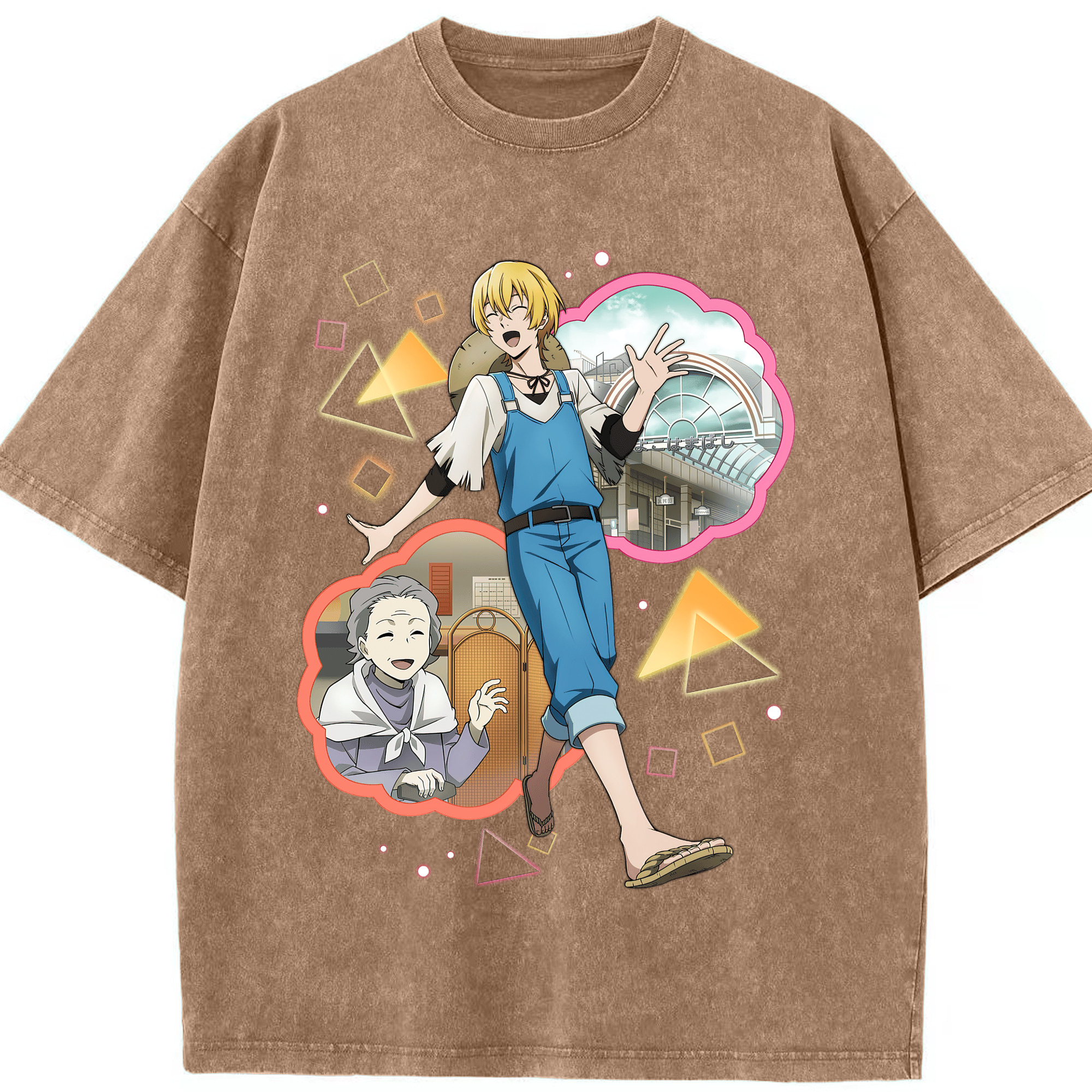 （画像用） 文豪ストレイドッグス Bungo Stray Dogs 綿100% ヴィンテージ風 半袖Tシャツ（フロントプリント）