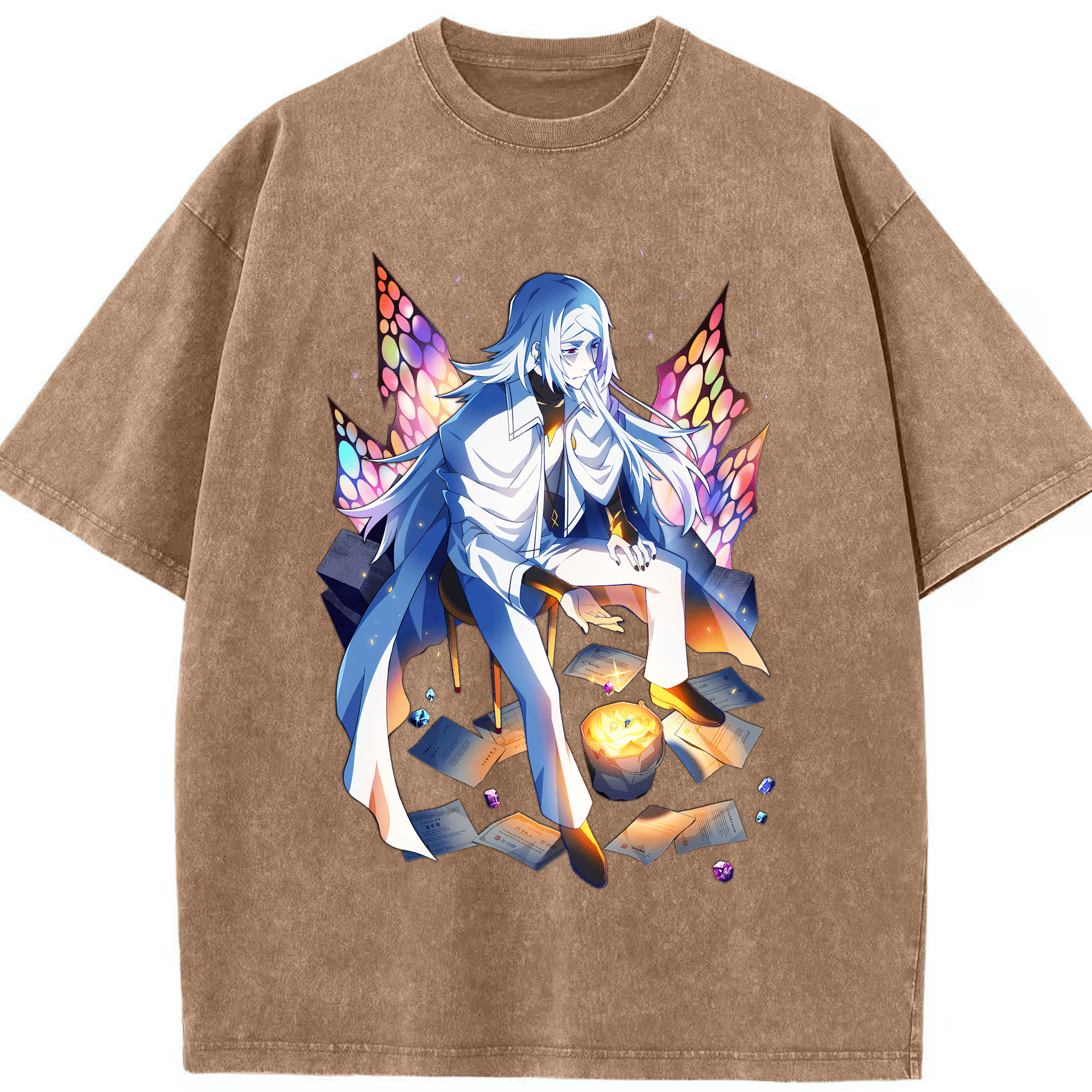 （画像用） 文豪ストレイドッグス Bungo Stray Dogs 綿100% ヴィンテージ風 半袖Tシャツ（フロントプリント）
