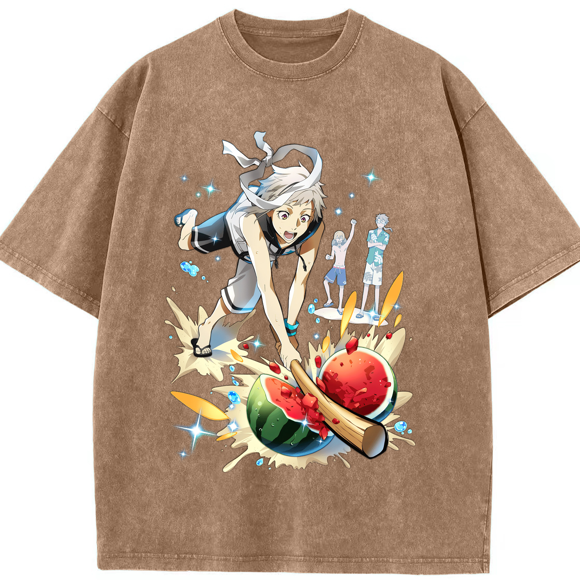（画像用） 文豪ストレイドッグス Bungo Stray Dogs 綿100% ヴィンテージ風 半袖Tシャツ（フロントプリント）