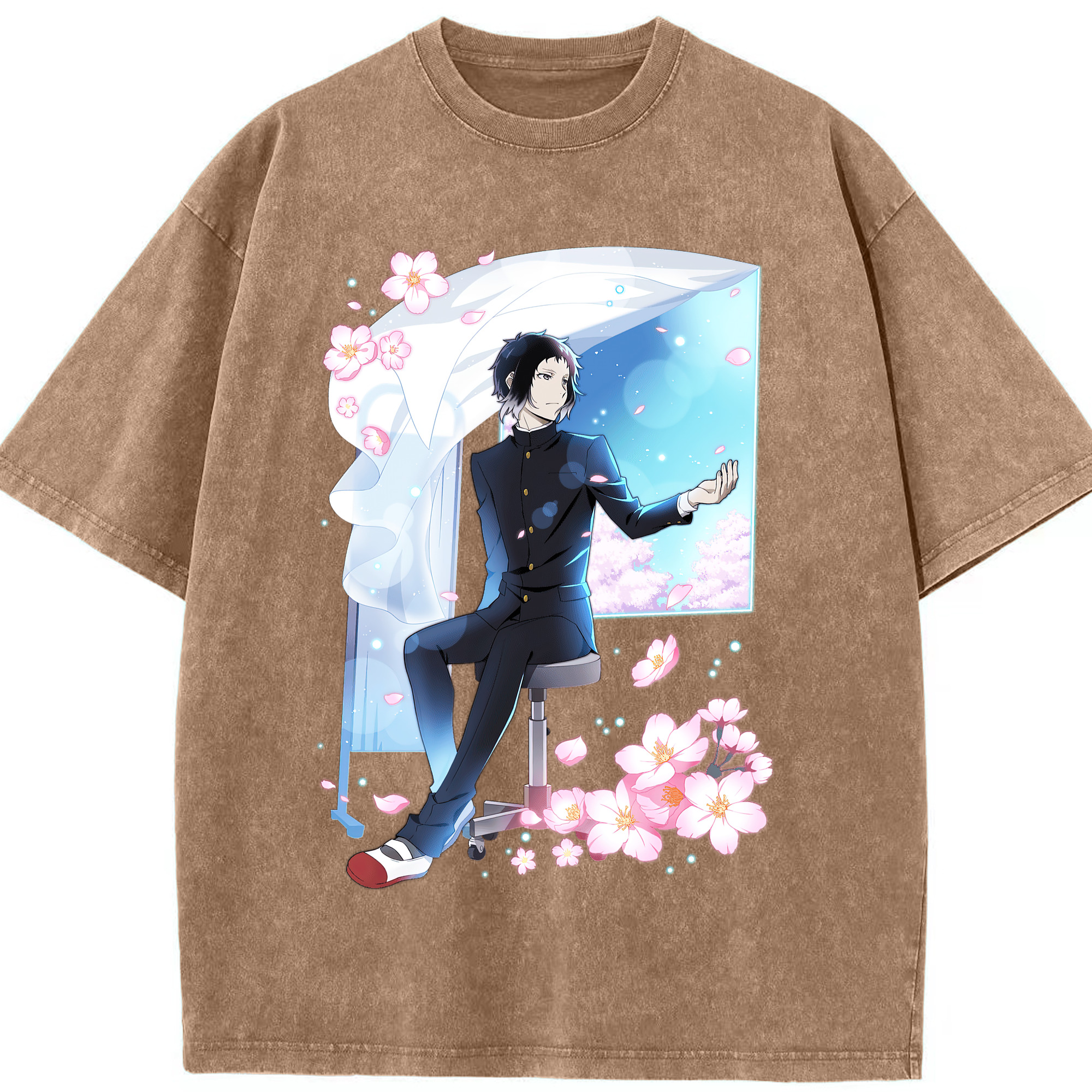 （画像用） 文豪ストレイドッグス Bungo Stray Dogs 綿100% ヴィンテージ風 半袖Tシャツ（フロントプリント）