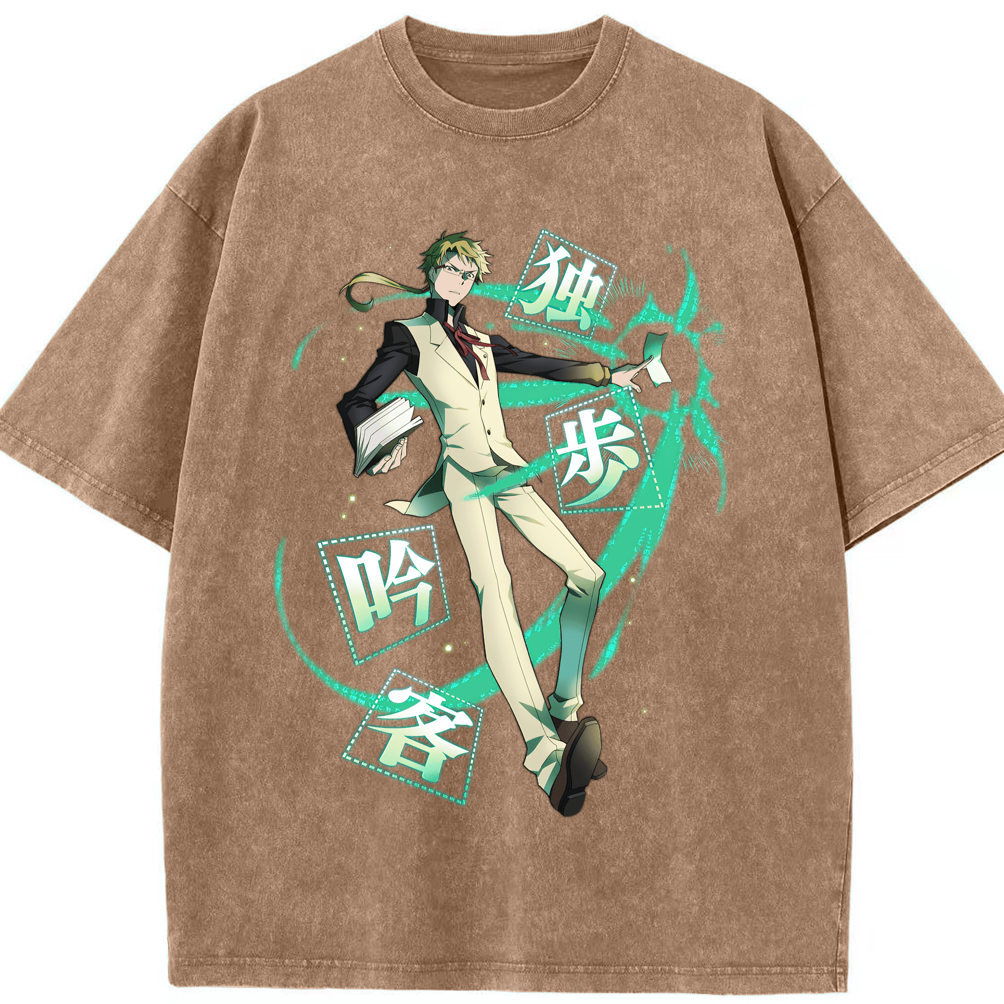 （画像用） 文豪ストレイドッグス Bungo Stray Dogs 綿100% ヴィンテージ風 半袖Tシャツ（フロントプリント）
