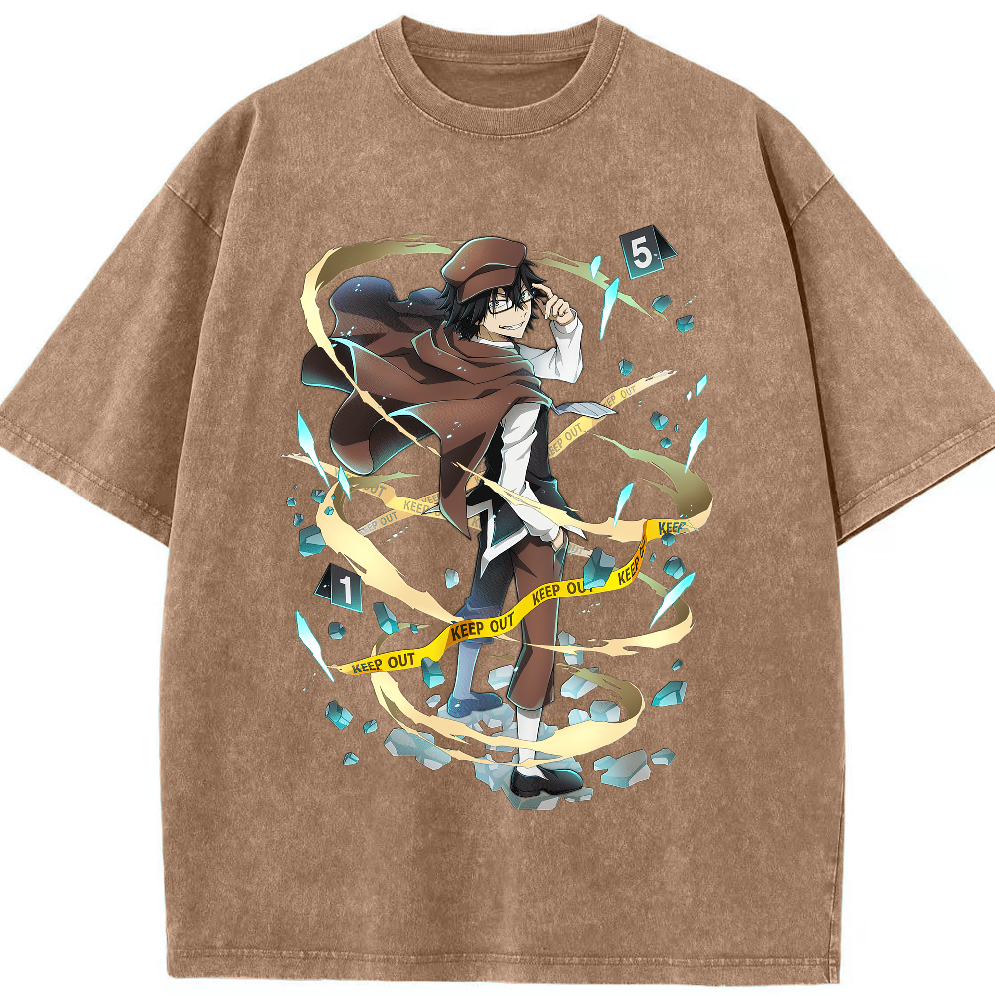 （画像用） 文豪ストレイドッグス Bungo Stray Dogs 綿100% ヴィンテージ風 半袖Tシャツ（フロントプリント）