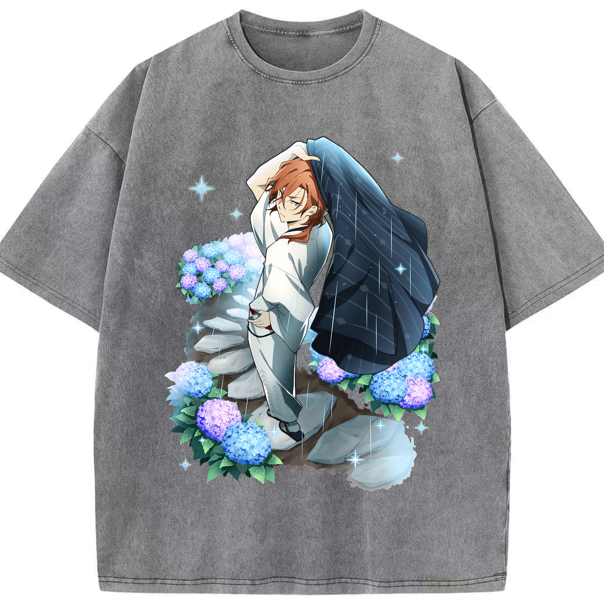（画像用） 文豪ストレイドッグス Bungo Stray Dogs 綿100% ヴィンテージ風 半袖Tシャツ（フロントプリント）
