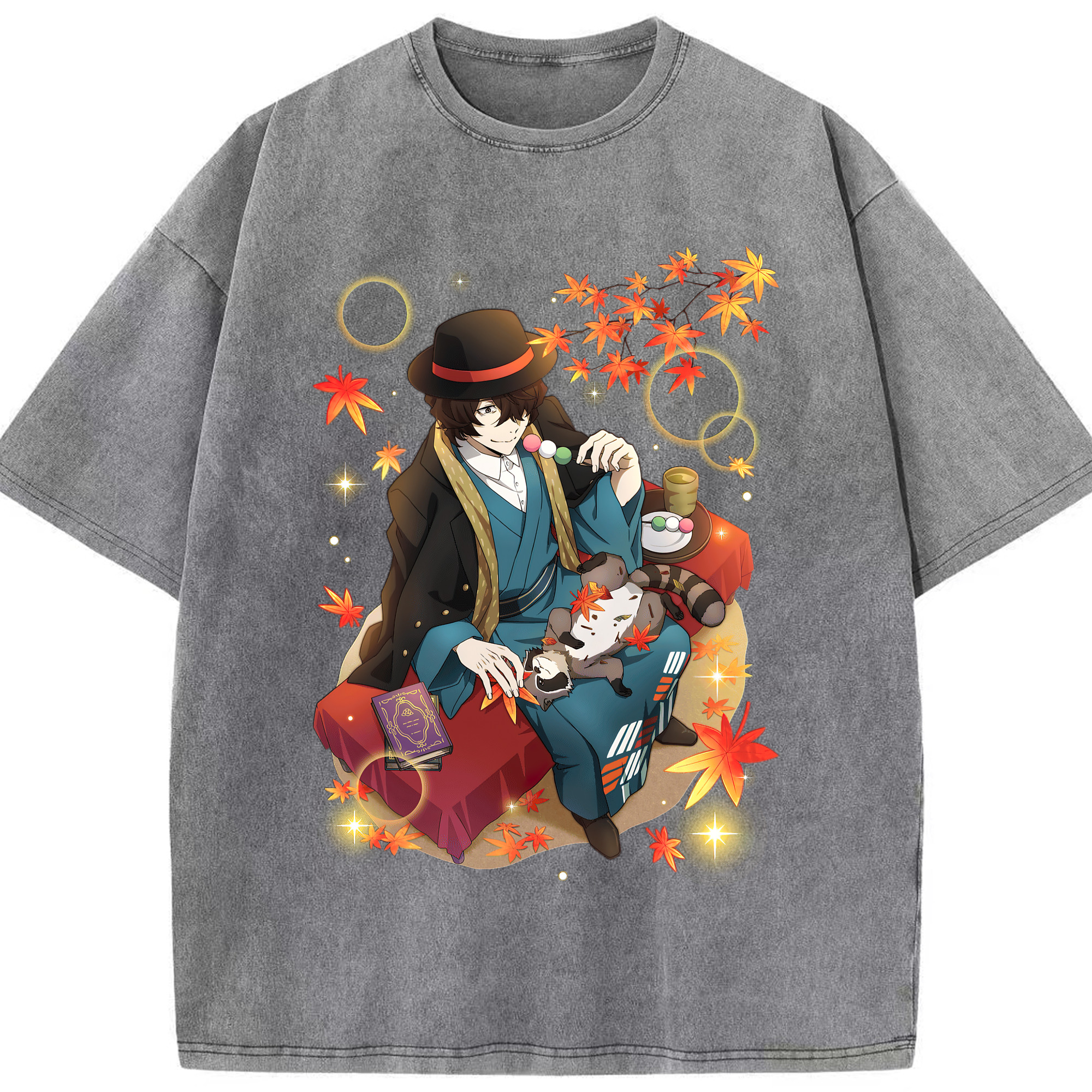 （画像用） 文豪ストレイドッグス Bungo Stray Dogs 綿100% ヴィンテージ風 半袖Tシャツ（フロントプリント）