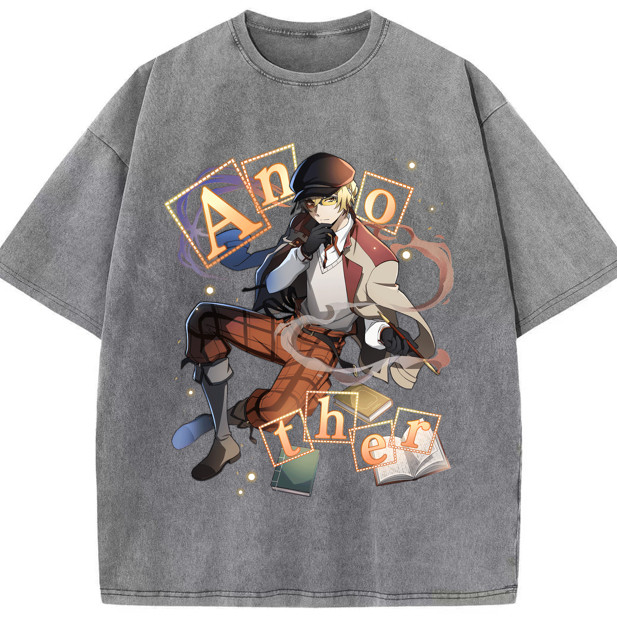 （画像用） 文豪ストレイドッグス Bungo Stray Dogs 綿100% ヴィンテージ風 半袖Tシャツ（フロントプリント）