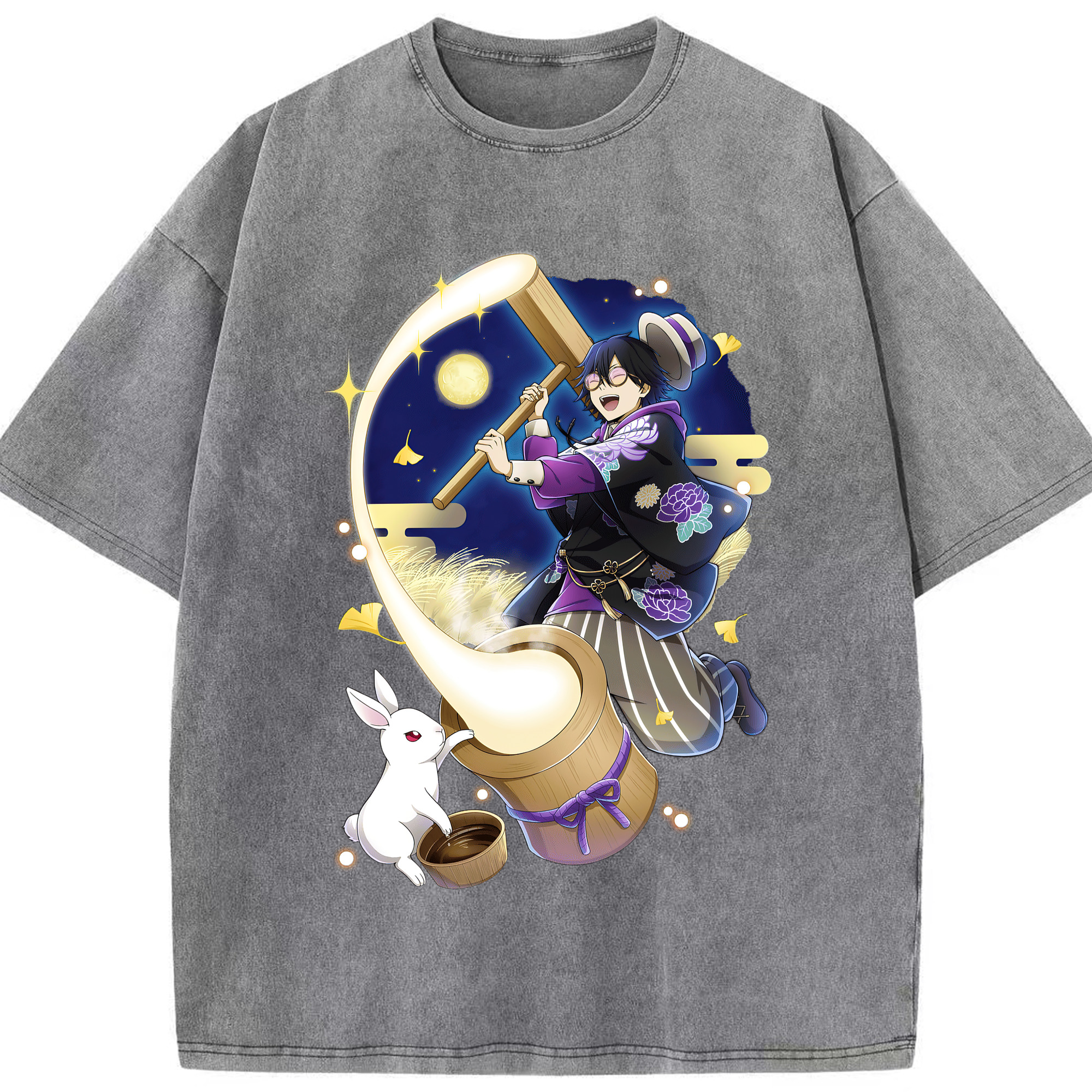 （画像用） 文豪ストレイドッグス Bungo Stray Dogs 綿100% ヴィンテージ風 半袖Tシャツ（フロントプリント）