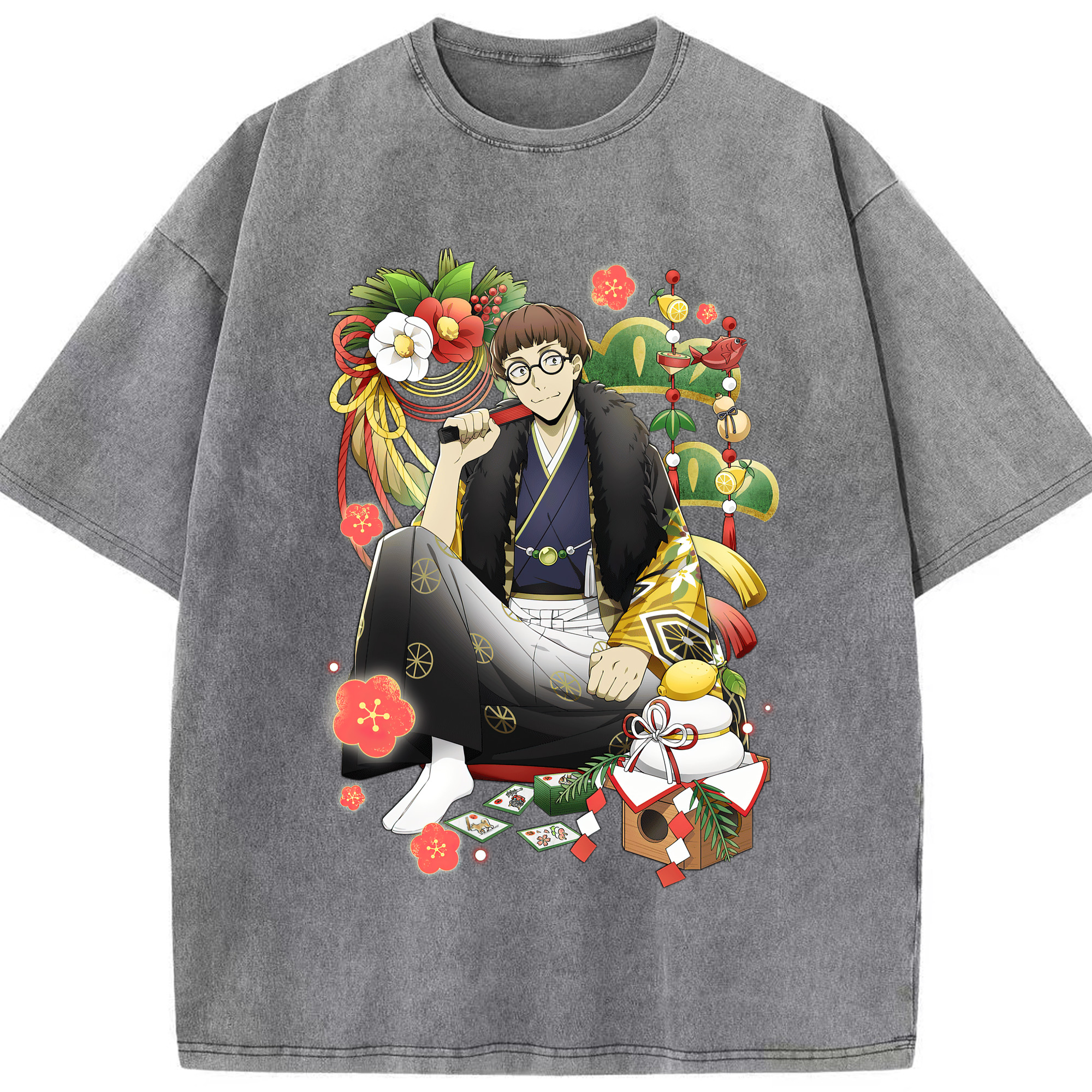 （画像用） 文豪ストレイドッグス Bungo Stray Dogs 綿100% ヴィンテージ風 半袖Tシャツ（フロントプリント）