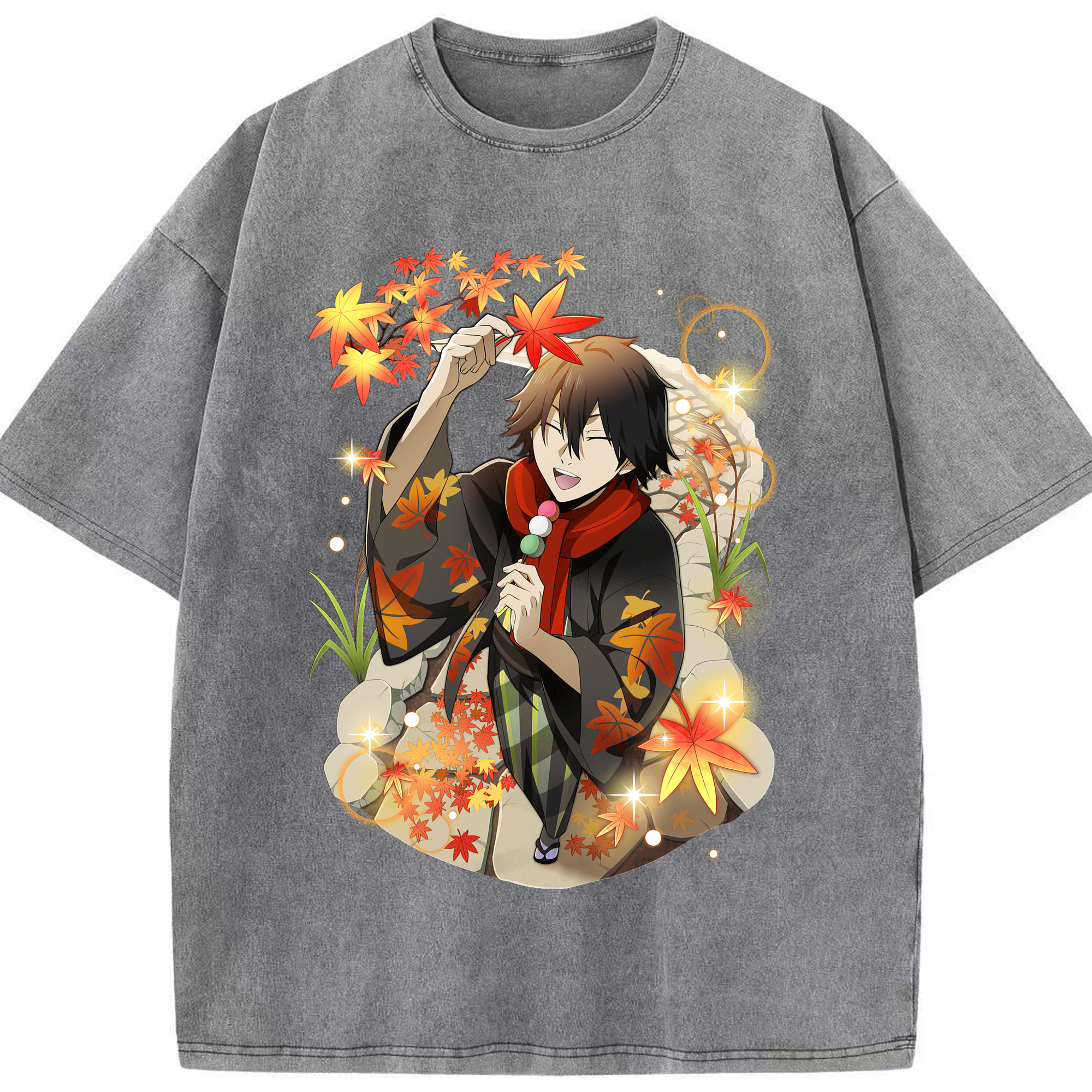 （画像用） 文豪ストレイドッグス Bungo Stray Dogs 綿100% ヴィンテージ風 半袖Tシャツ（フロントプリント）