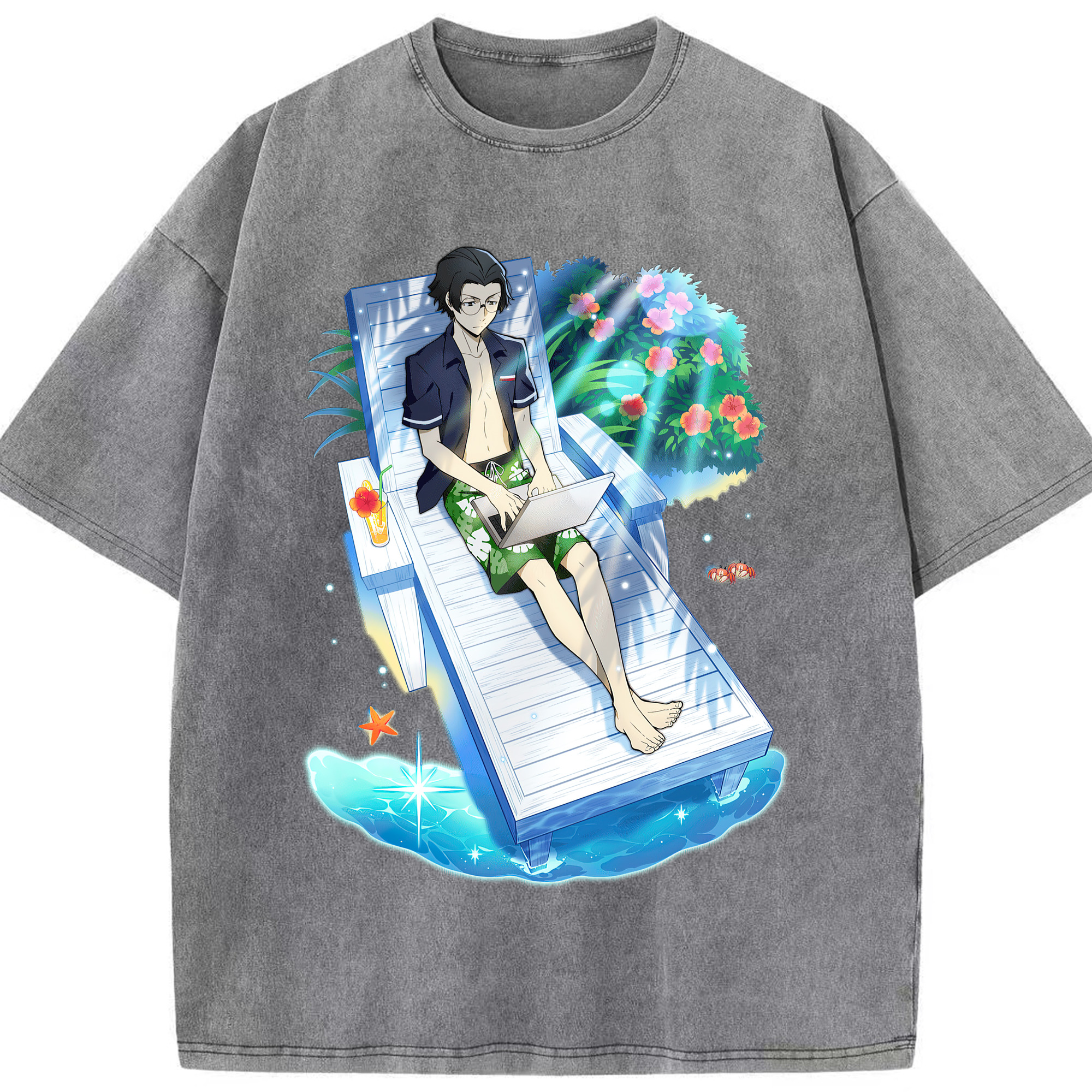 （画像用） 文豪ストレイドッグス Bungo Stray Dogs 綿100% ヴィンテージ風 半袖Tシャツ（フロントプリント）