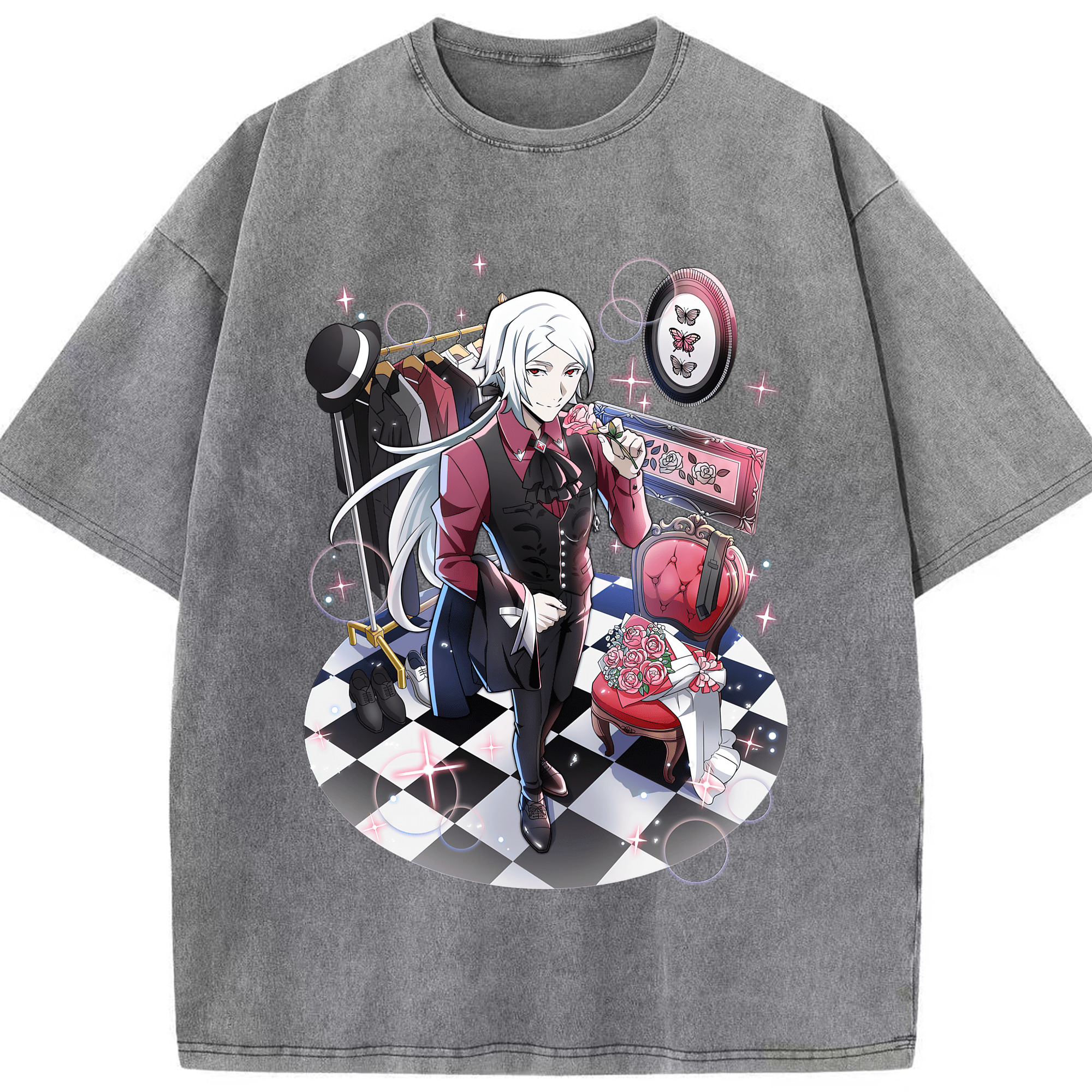 （画像用） 文豪ストレイドッグス Bungo Stray Dogs 綿100% ヴィンテージ風 半袖Tシャツ（フロントプリント）