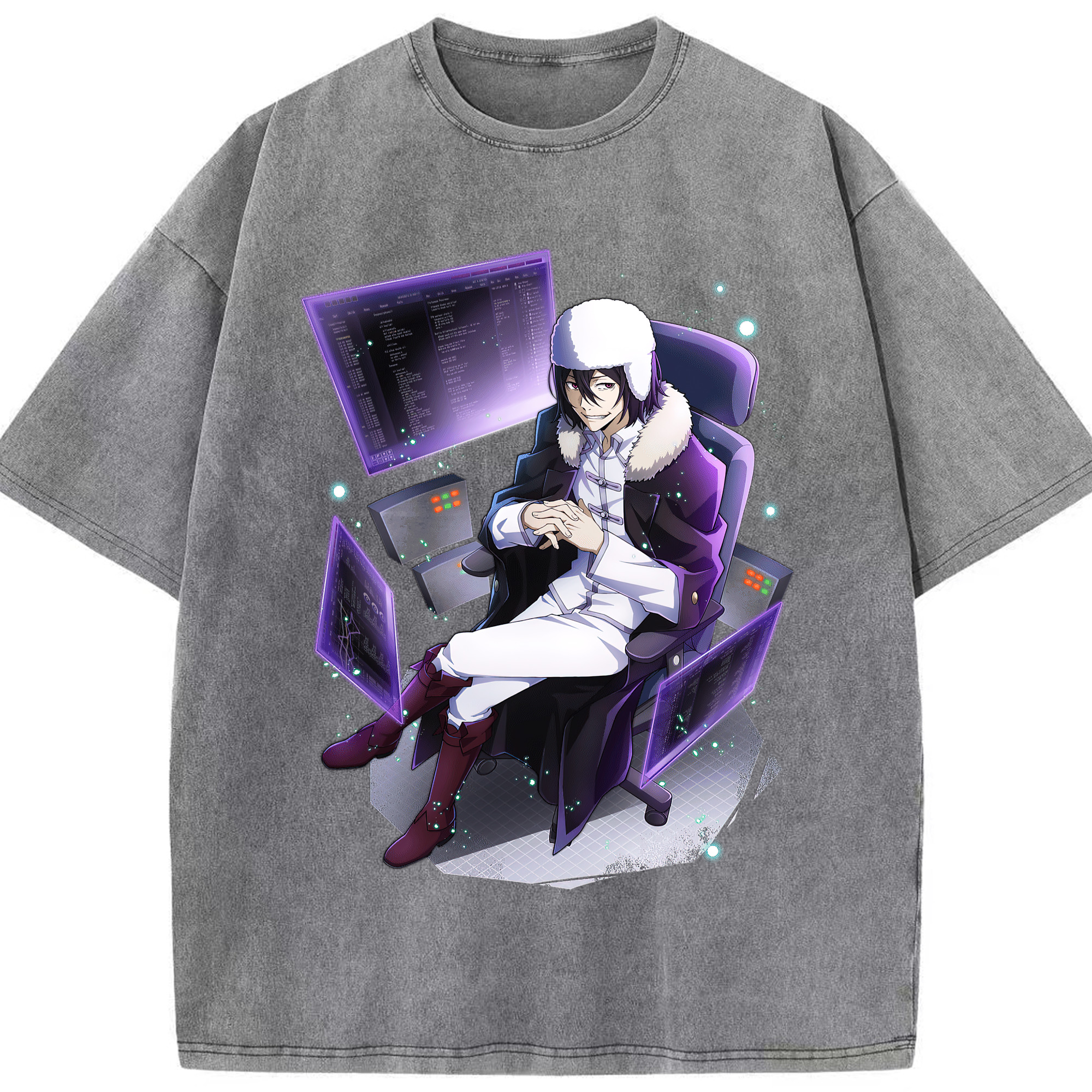 （画像用） 文豪ストレイドッグス Bungo Stray Dogs 綿100% ヴィンテージ風 半袖Tシャツ（フロントプリント）