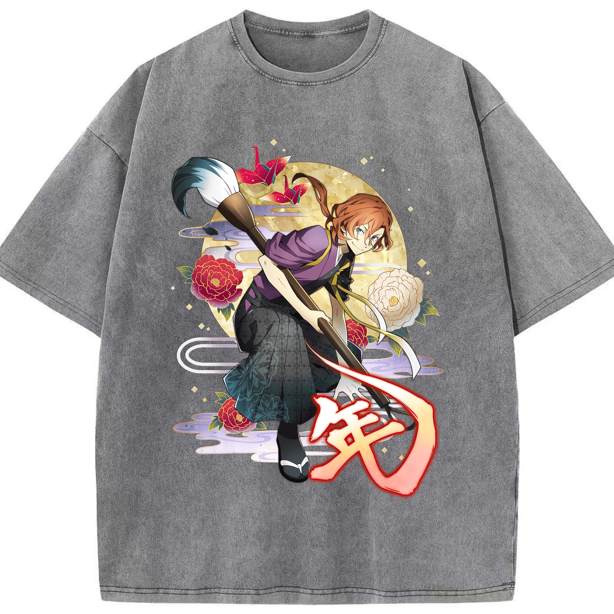 （画像用） 文豪ストレイドッグス Bungo Stray Dogs 綿100% ヴィンテージ風 半袖Tシャツ（フロントプリント）