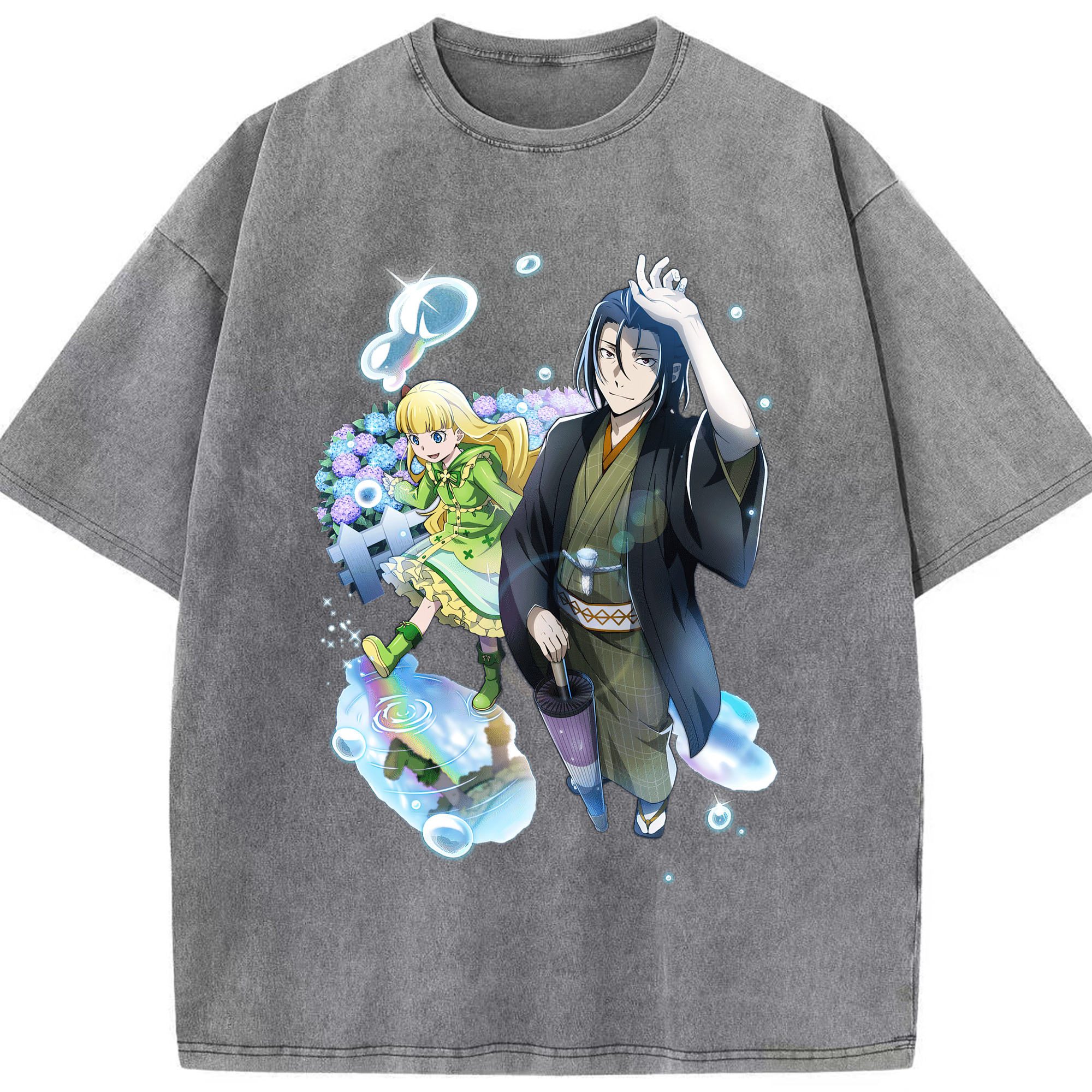 （画像用） 文豪ストレイドッグス Bungo Stray Dogs 綿100% ヴィンテージ風 半袖Tシャツ（フロントプリント）