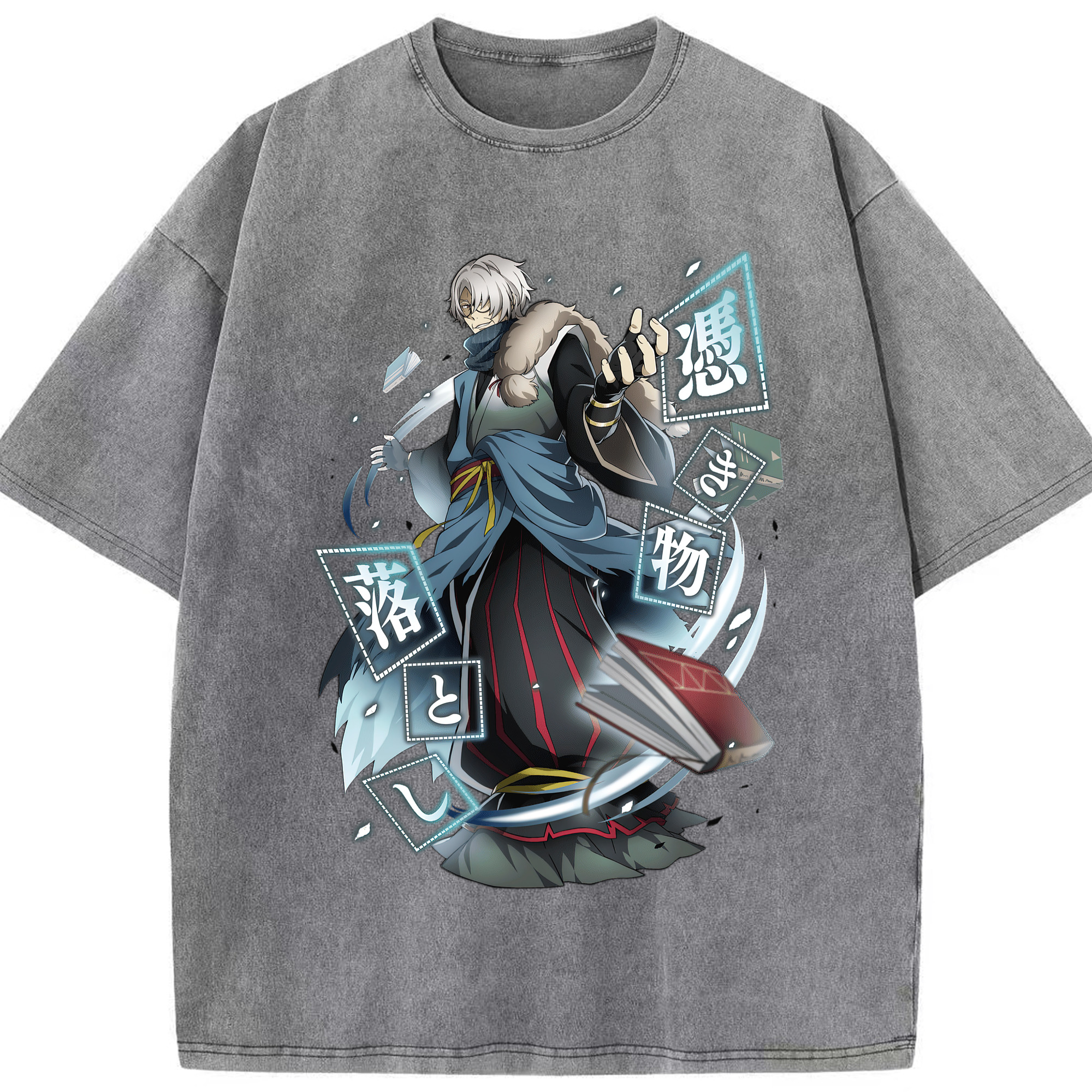 （画像用） 文豪ストレイドッグス Bungo Stray Dogs 綿100% ヴィンテージ風 半袖Tシャツ（フロントプリント）