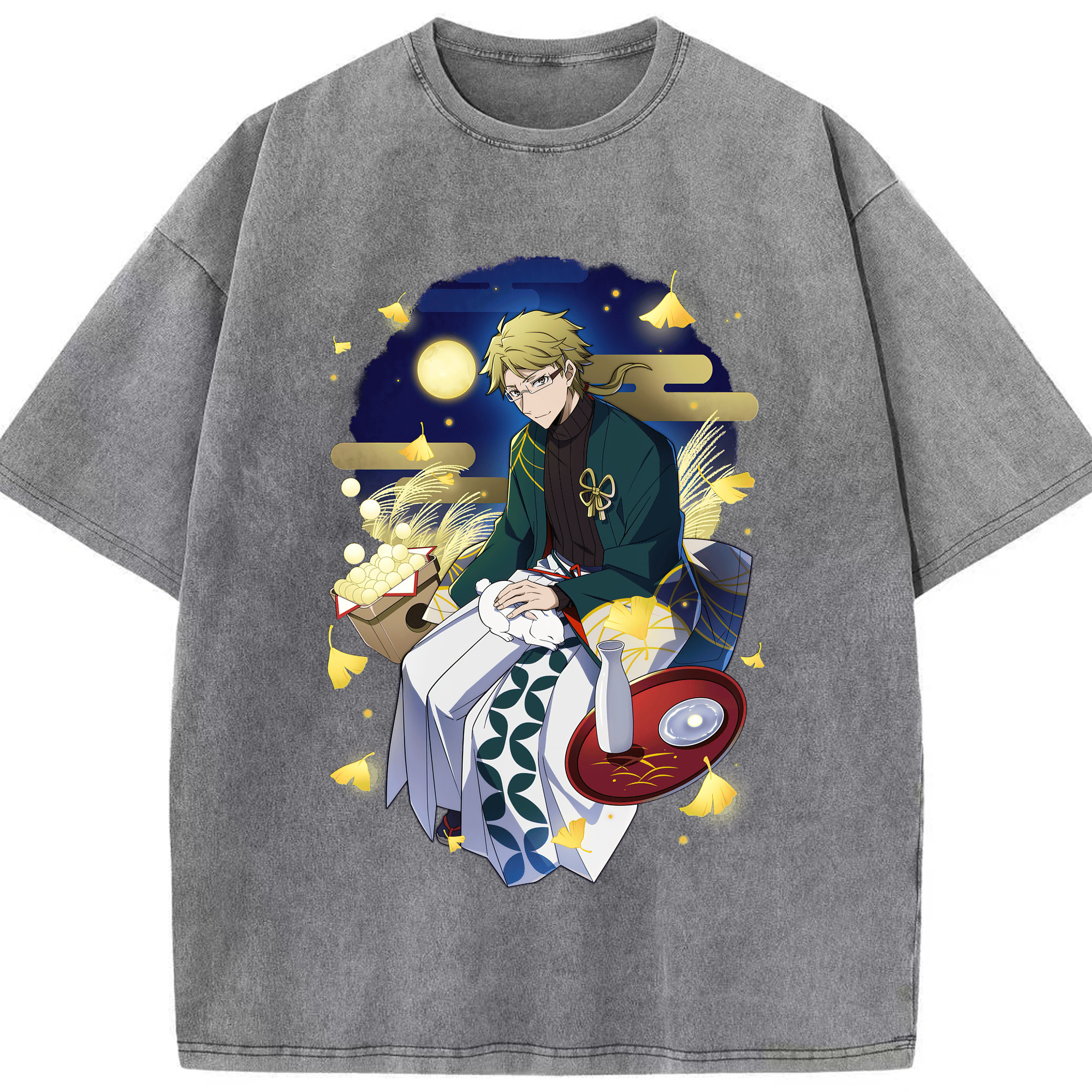（画像用） 文豪ストレイドッグス Bungo Stray Dogs 綿100% ヴィンテージ風 半袖Tシャツ（フロントプリント）