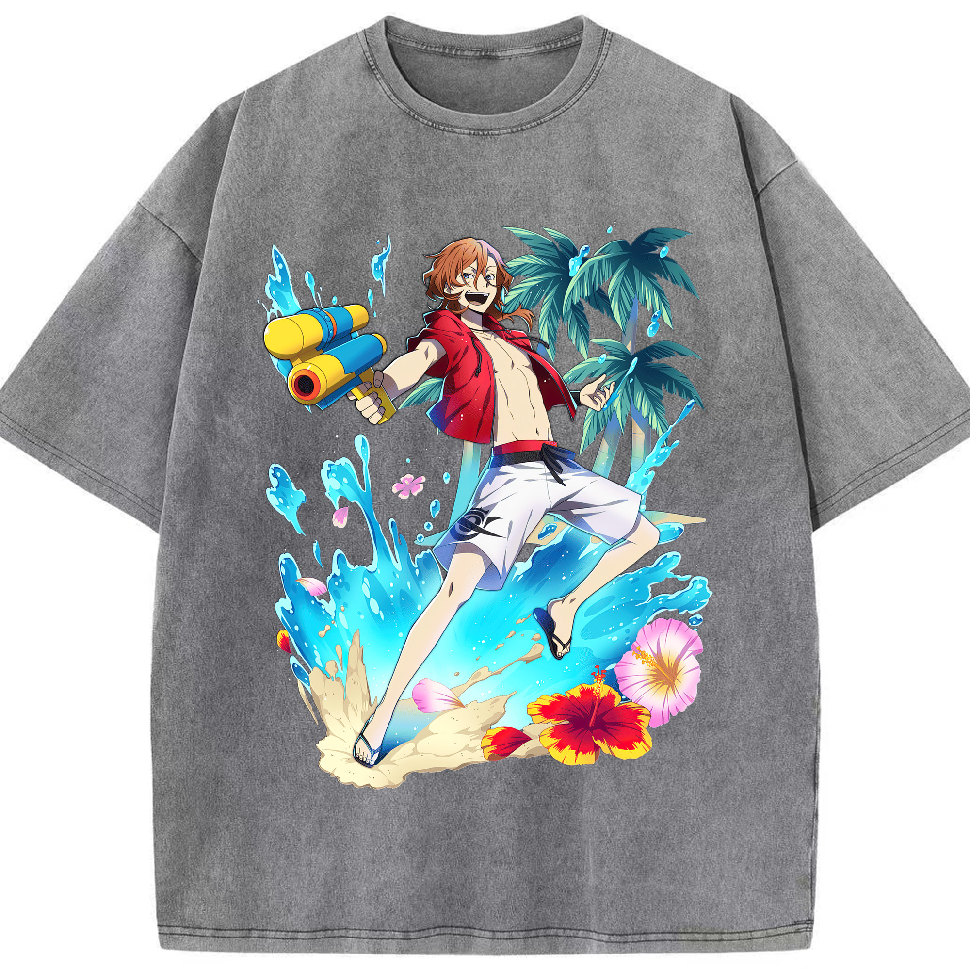 （画像用） 文豪ストレイドッグス Bungo Stray Dogs 綿100% ヴィンテージ風 半袖Tシャツ（フロントプリント）