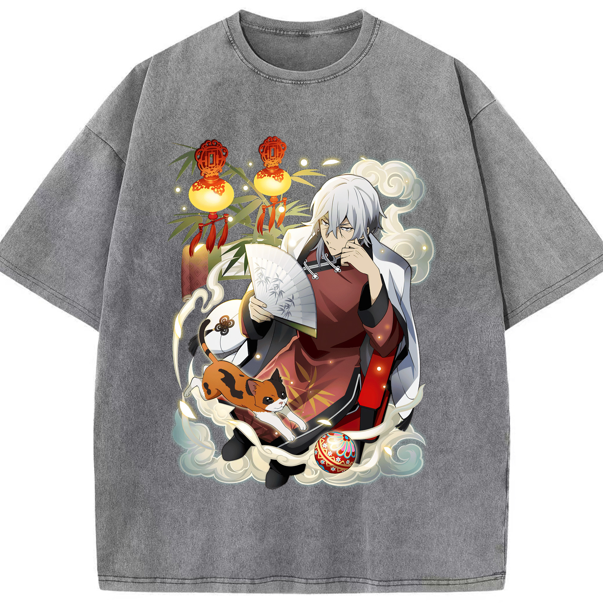 （画像用） 文豪ストレイドッグス Bungo Stray Dogs 綿100% ヴィンテージ風 半袖Tシャツ（フロントプリント）
