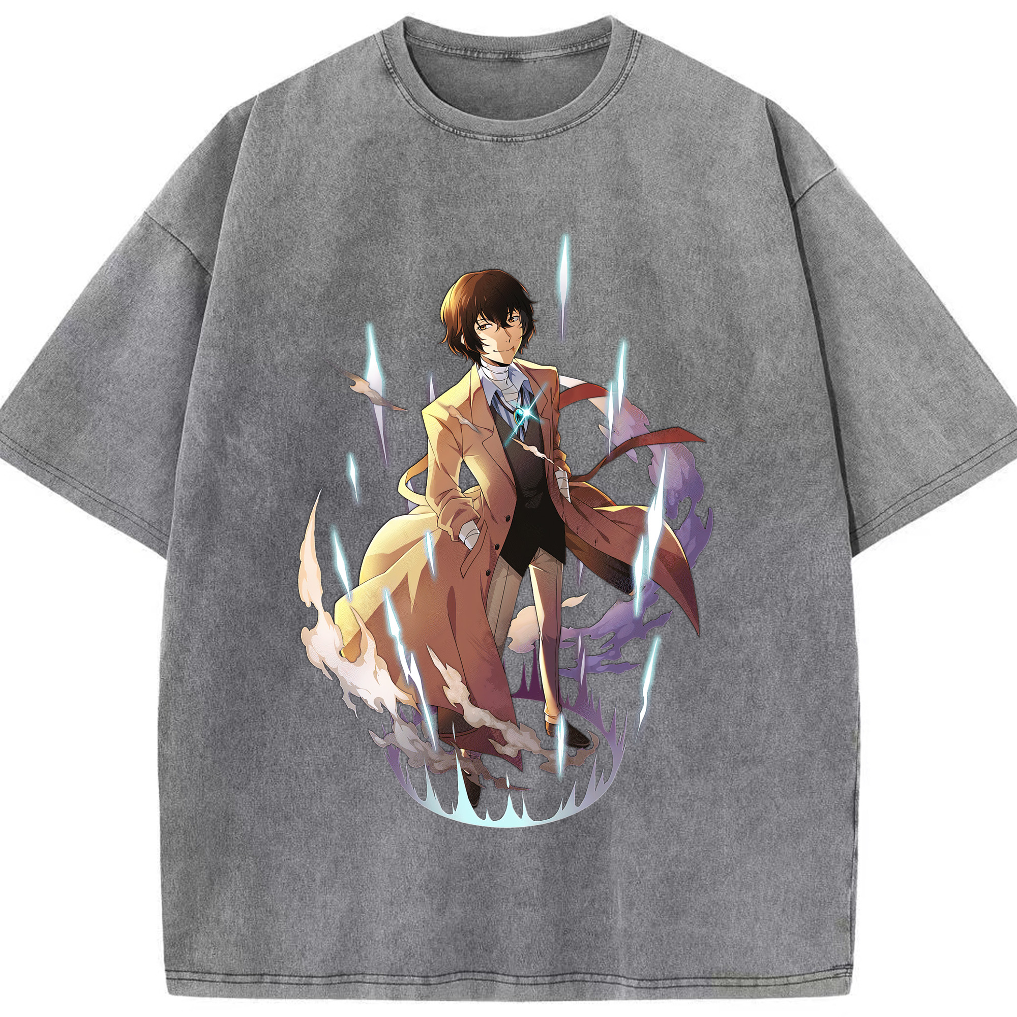 （画像用） 文豪ストレイドッグス Bungo Stray Dogs 綿100% ヴィンテージ風 半袖Tシャツ（フロントプリント）