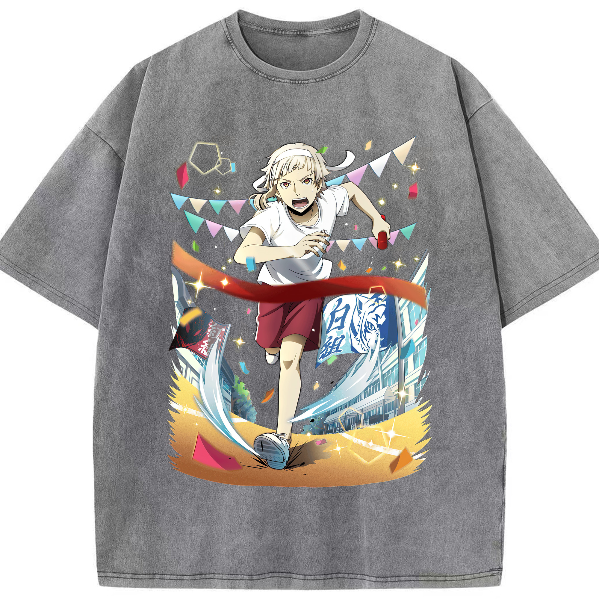 （画像用） 文豪ストレイドッグス Bungo Stray Dogs 綿100% ヴィンテージ風 半袖Tシャツ（フロントプリント）