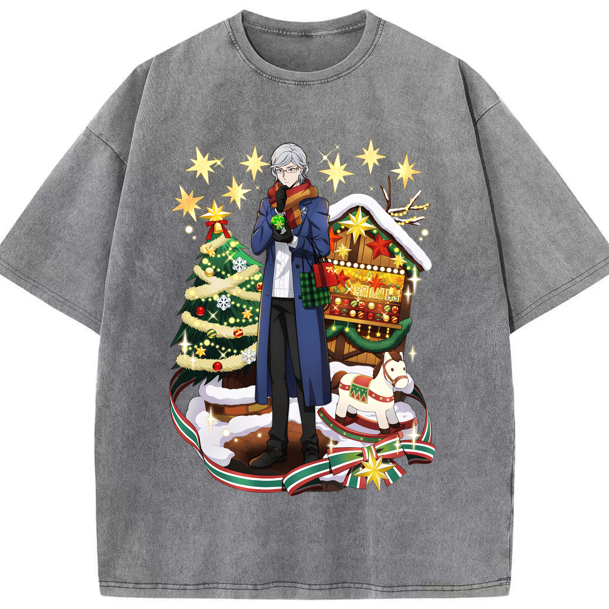 （画像用） 文豪ストレイドッグス Bungo Stray Dogs 綿100% ヴィンテージ風 半袖Tシャツ（フロントプリント）