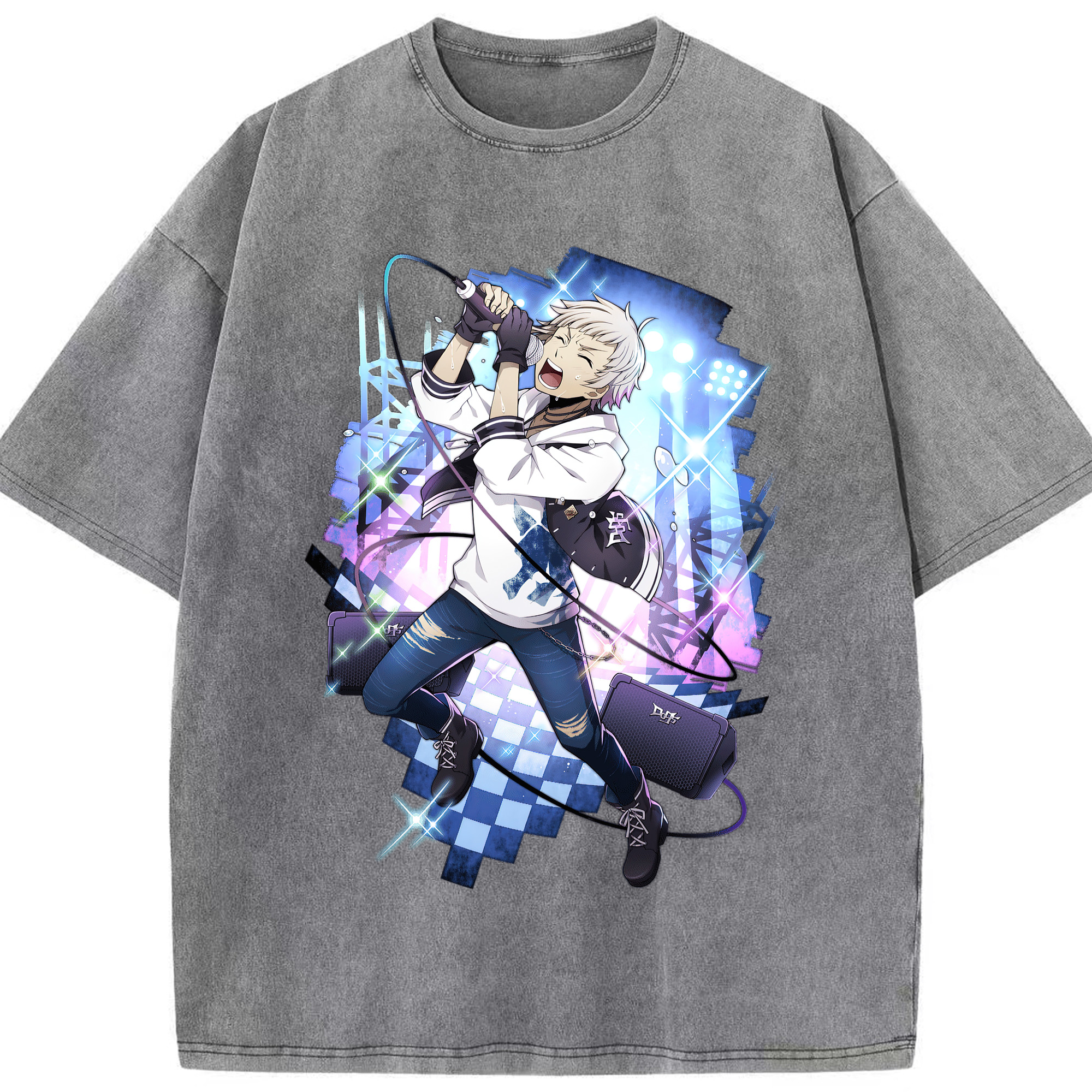 （画像用） 文豪ストレイドッグス Bungo Stray Dogs 綿100% ヴィンテージ風 半袖Tシャツ（フロントプリント）