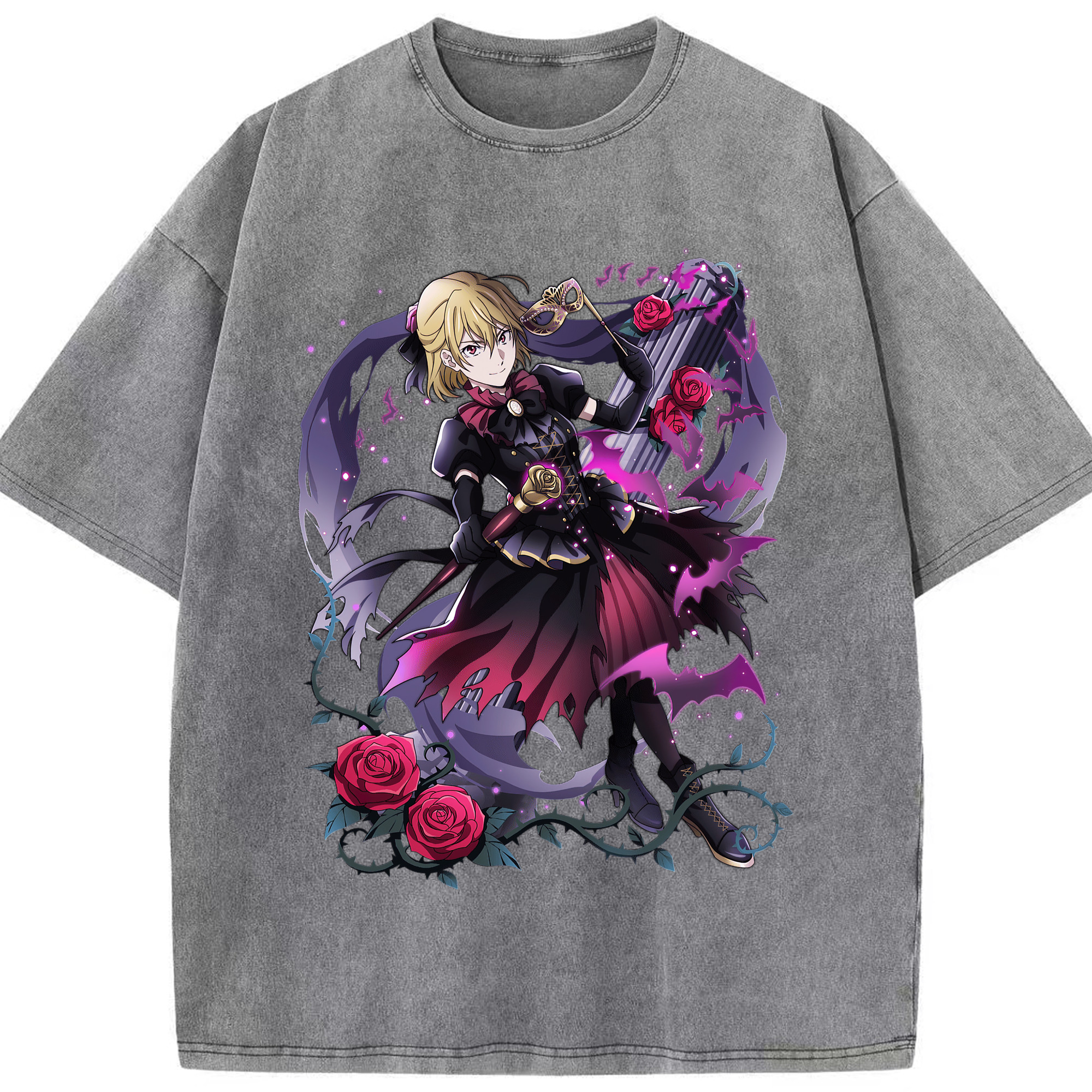 （画像用） 文豪ストレイドッグス Bungo Stray Dogs 綿100% ヴィンテージ風 半袖Tシャツ（フロントプリント）