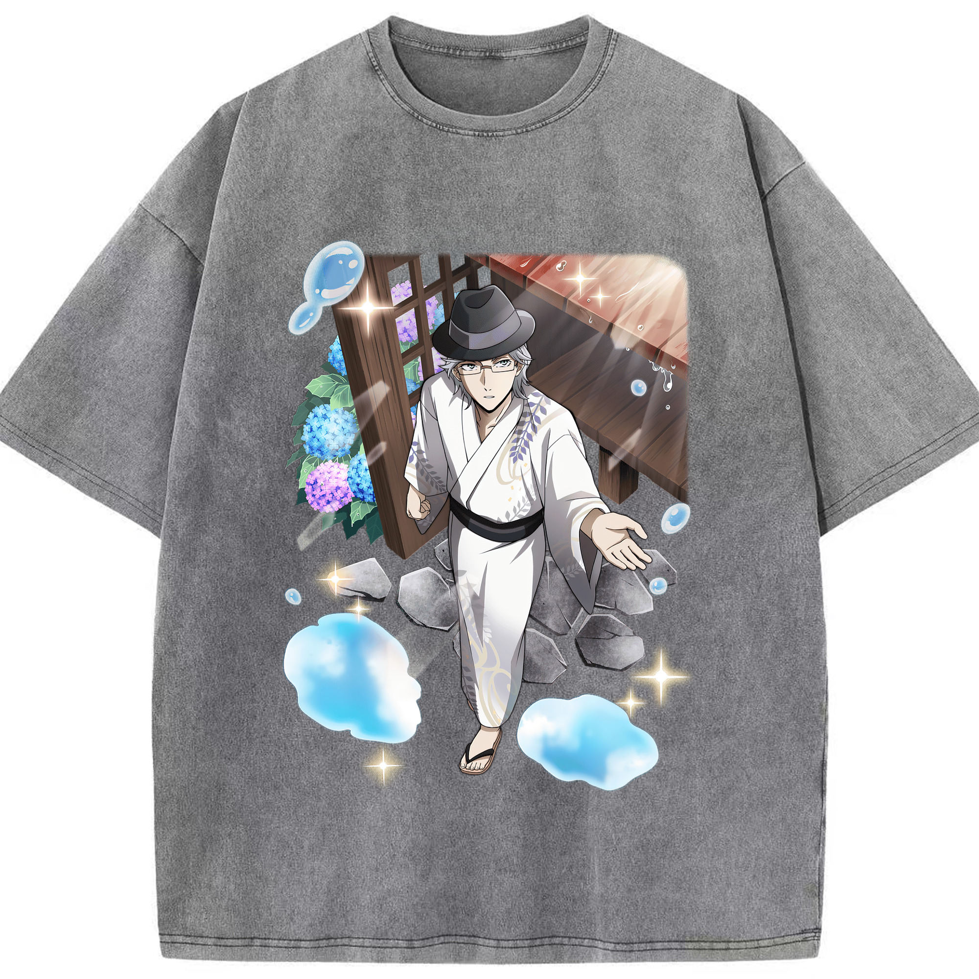 （画像用） 文豪ストレイドッグス Bungo Stray Dogs 綿100% ヴィンテージ風 半袖Tシャツ（フロントプリント）