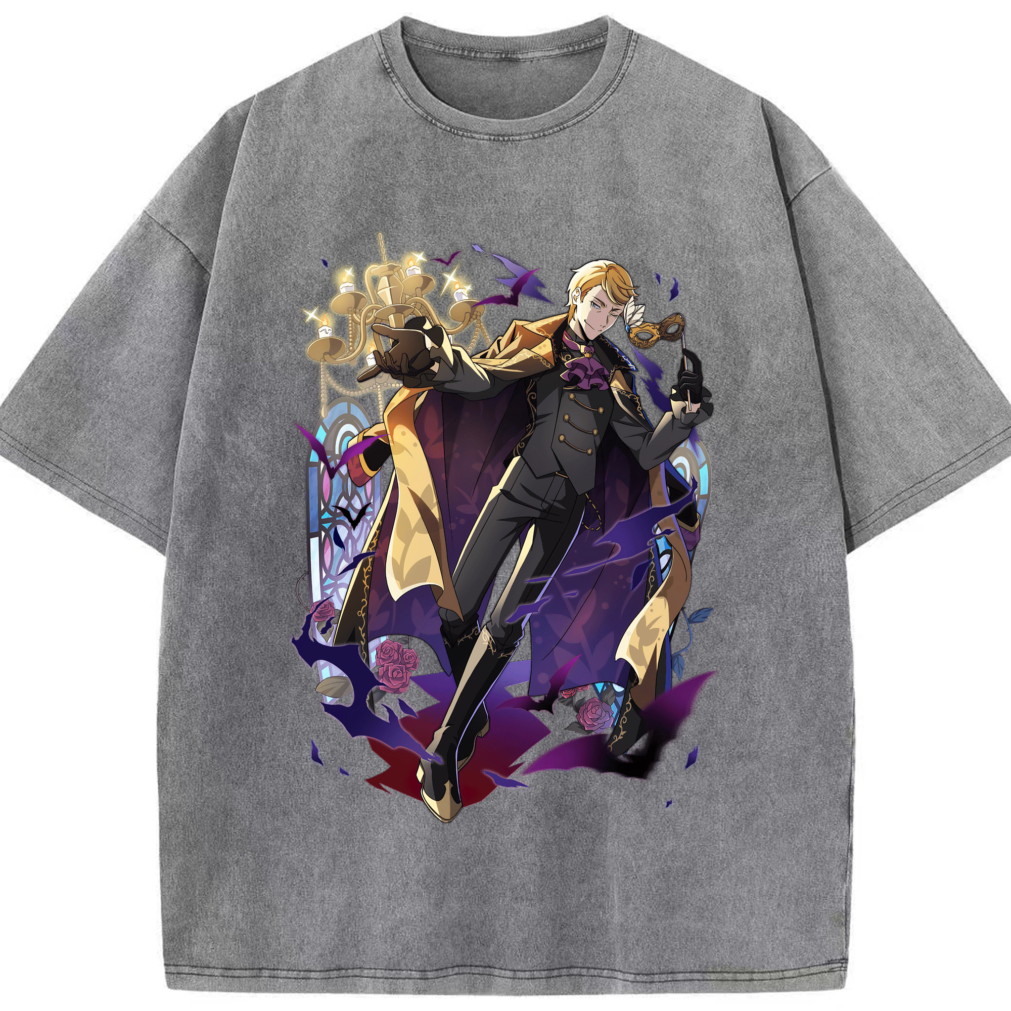 （画像用） 文豪ストレイドッグス Bungo Stray Dogs 綿100% ヴィンテージ風 半袖Tシャツ（フロントプリント）