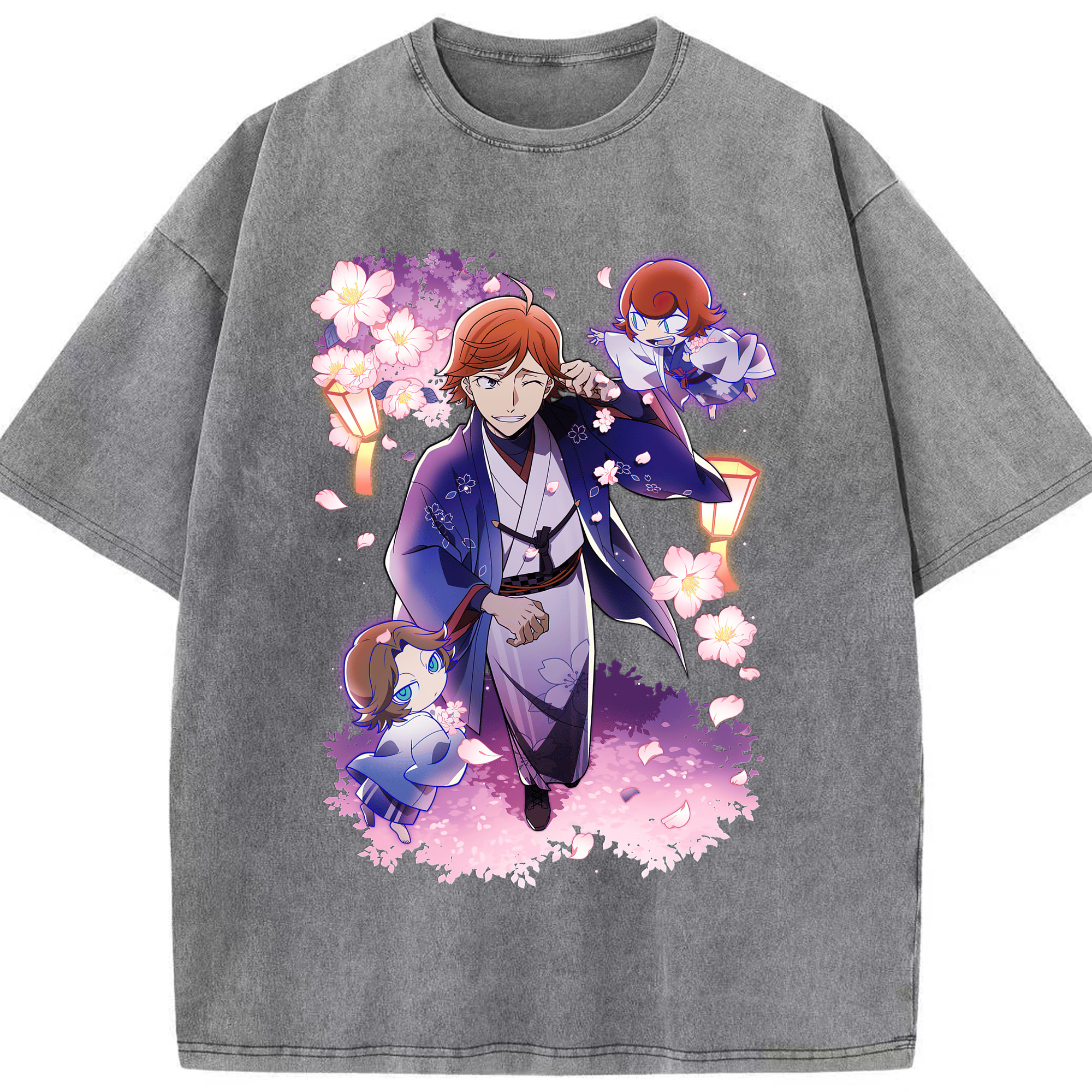 （画像用） 文豪ストレイドッグス Bungo Stray Dogs 綿100% ヴィンテージ風 半袖Tシャツ（フロントプリント）