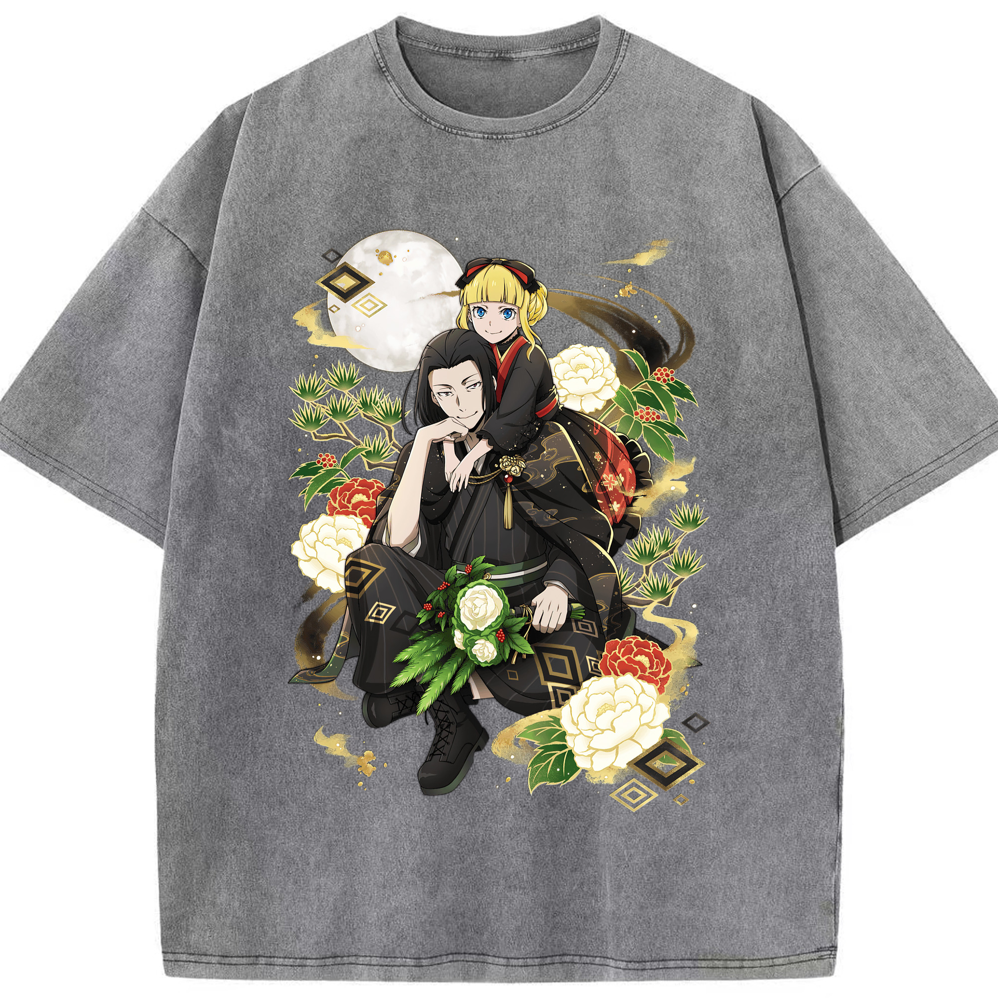 （画像用） 文豪ストレイドッグス Bungo Stray Dogs 綿100% ヴィンテージ風 半袖Tシャツ（フロントプリント）