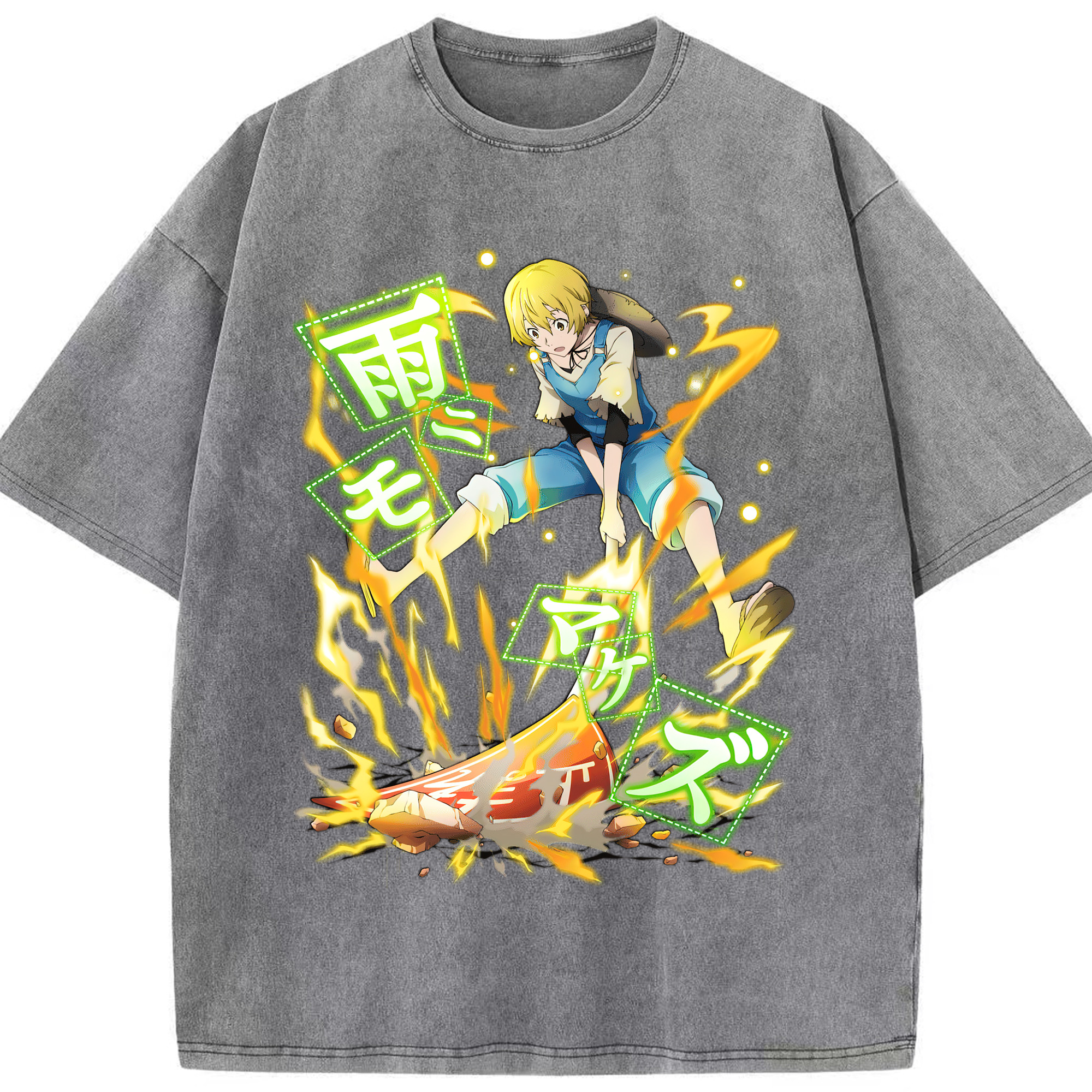 （画像用） 文豪ストレイドッグス Bungo Stray Dogs 綿100% ヴィンテージ風 半袖Tシャツ（フロントプリント）