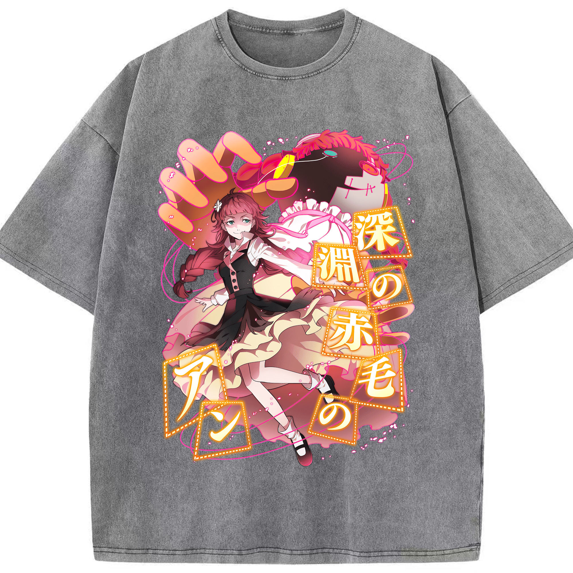 （画像用） 文豪ストレイドッグス Bungo Stray Dogs 綿100% ヴィンテージ風 半袖Tシャツ（フロントプリント）