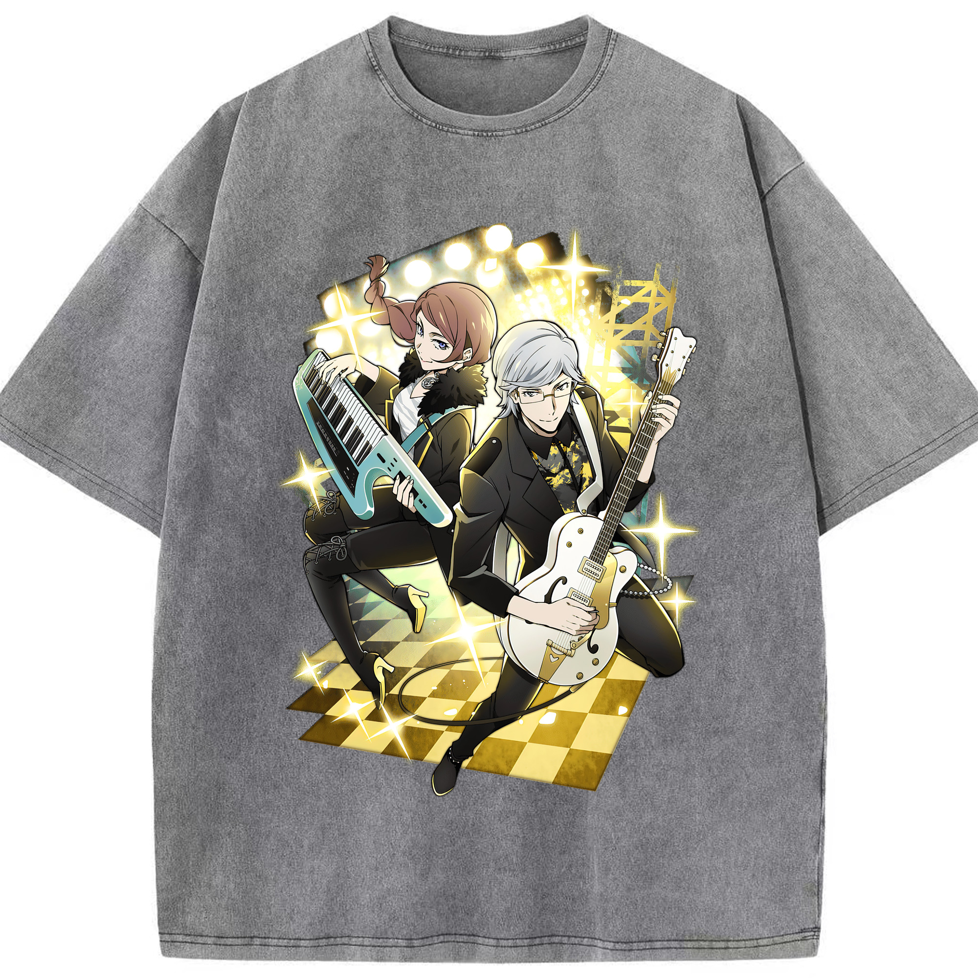 （画像用） 文豪ストレイドッグス Bungo Stray Dogs 綿100% ヴィンテージ風 半袖Tシャツ（フロントプリント）