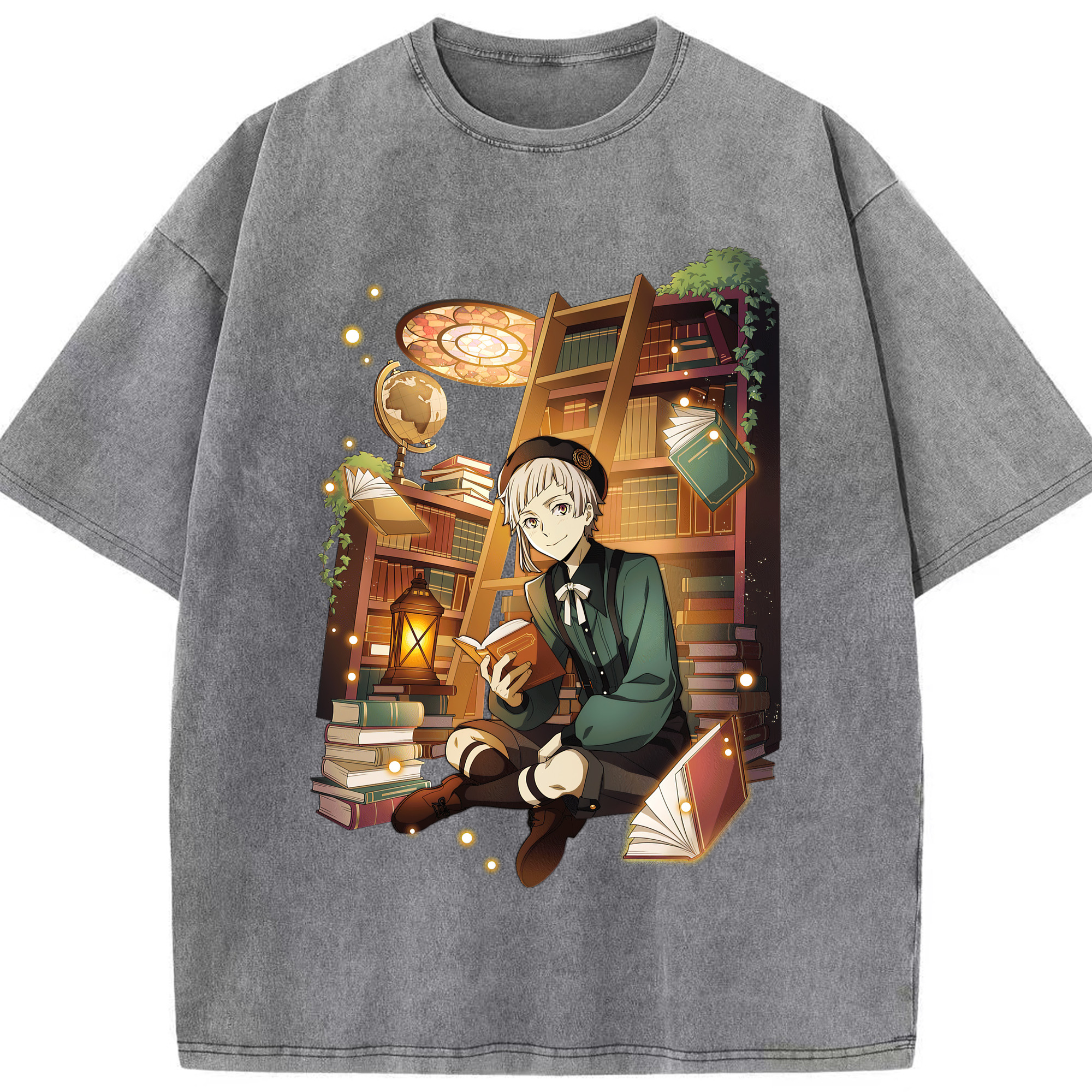 （画像用） 文豪ストレイドッグス Bungo Stray Dogs 綿100% ヴィンテージ風 半袖Tシャツ（フロントプリント）