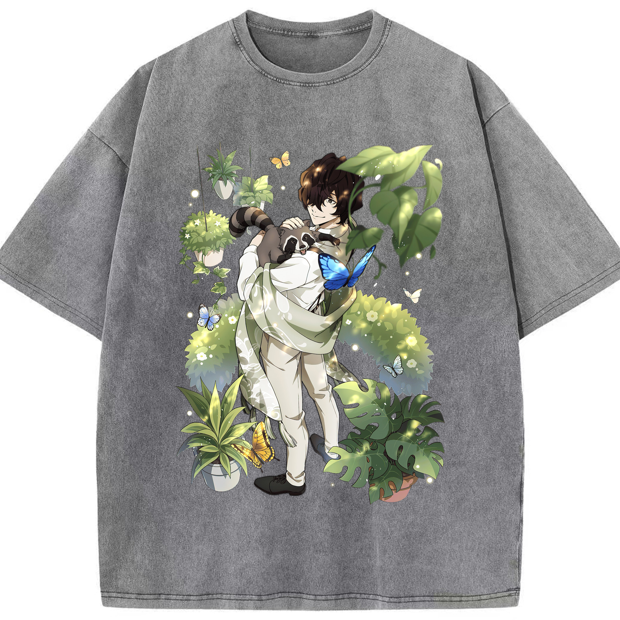 （画像用） 文豪ストレイドッグス Bungo Stray Dogs 綿100% ヴィンテージ風 半袖Tシャツ（フロントプリント）