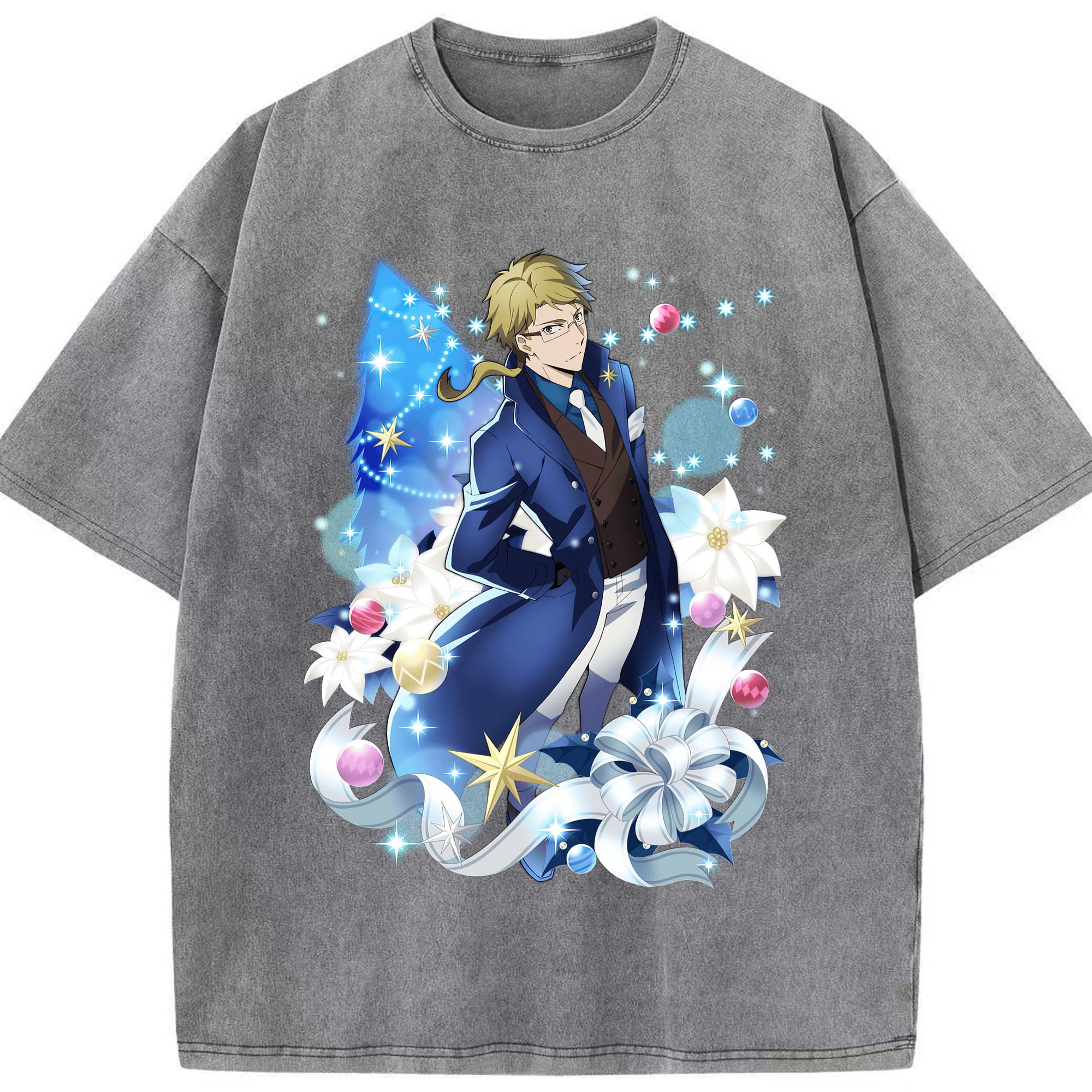 （画像用） 文豪ストレイドッグス Bungo Stray Dogs 綿100% ヴィンテージ風 半袖Tシャツ（フロントプリント）