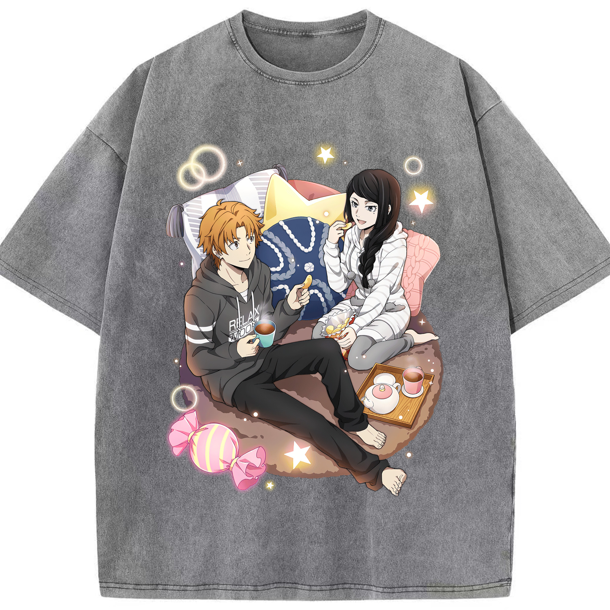 （画像用） 文豪ストレイドッグス Bungo Stray Dogs 綿100% ヴィンテージ風 半袖Tシャツ（フロントプリント）