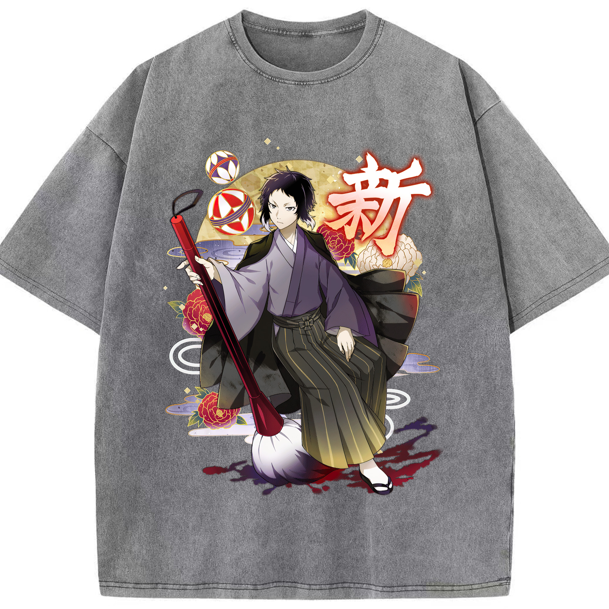 （画像用） 文豪ストレイドッグス Bungo Stray Dogs 綿100% ヴィンテージ風 半袖Tシャツ（フロントプリント）